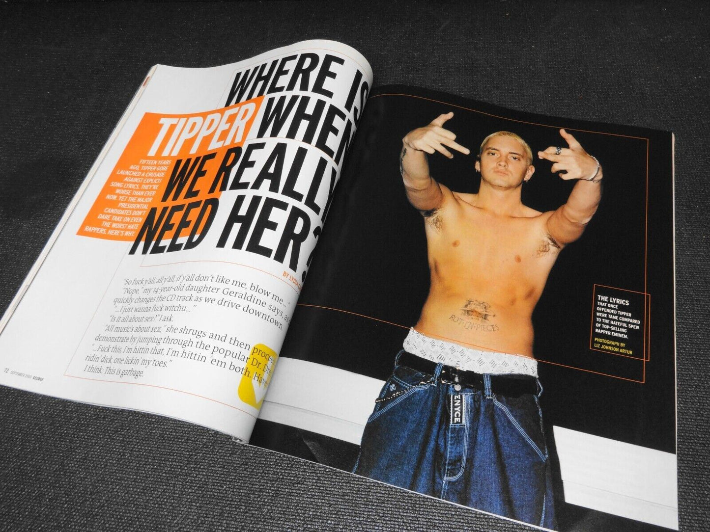 John JFK Kennedy Jr George Magazine September 2000 Cindy Crawford & Gerber Cover