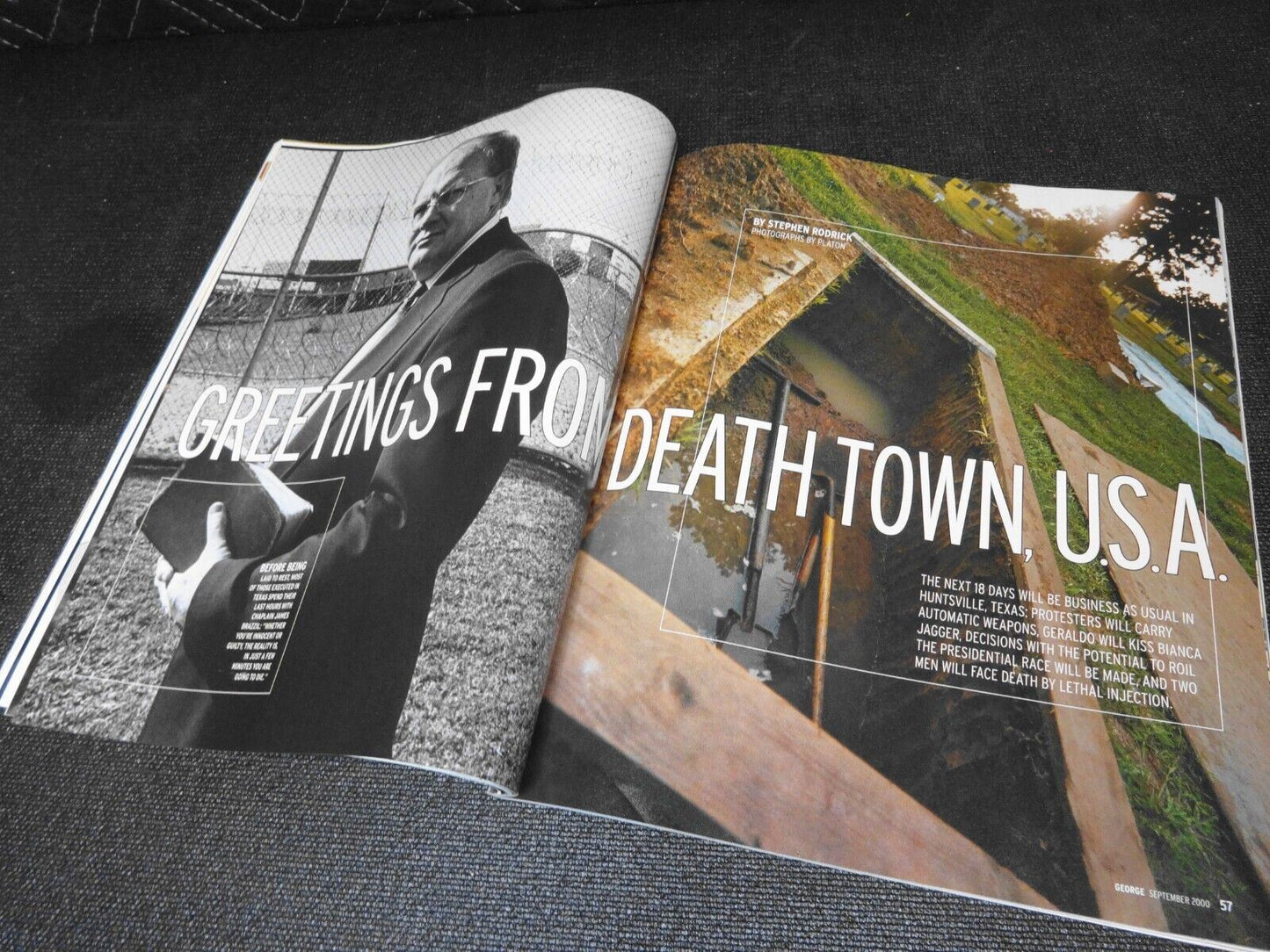 John JFK Kennedy Jr George Magazine September 2000 Cindy Crawford & Gerber Cover