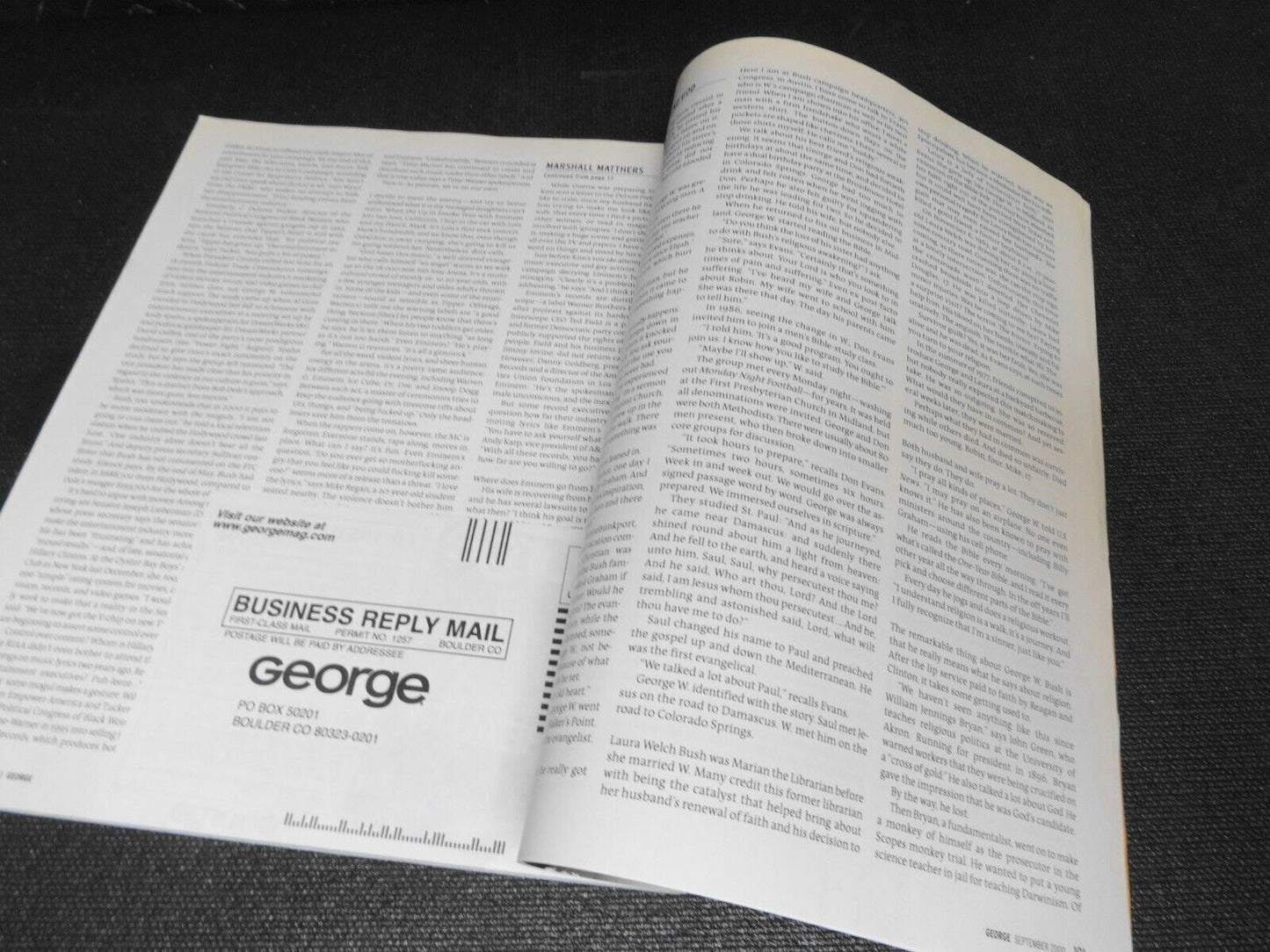 John JFK Kennedy Jr George Magazine September 2000 Cindy Crawford & Gerber Cover