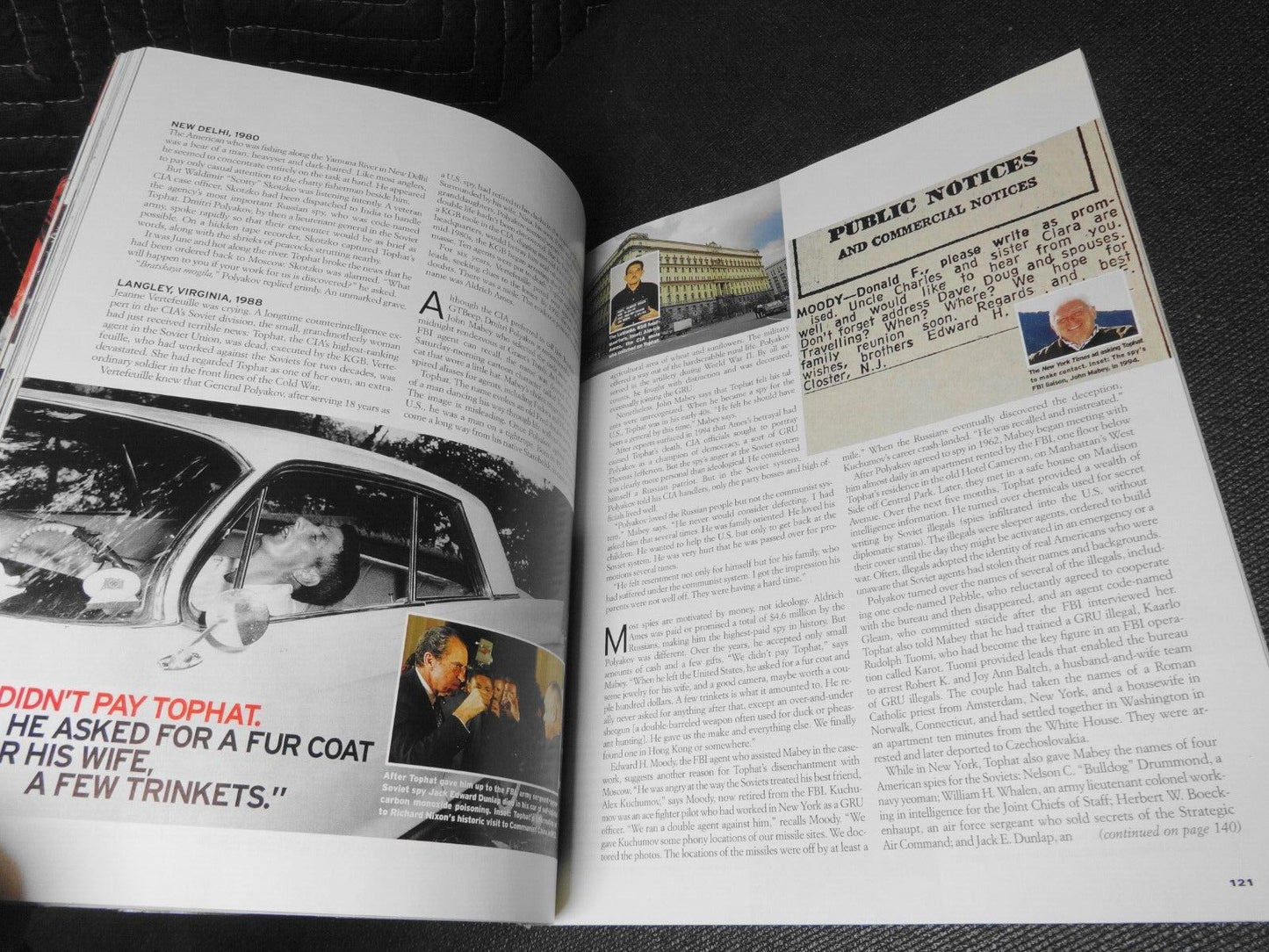 George Magazine October 1997 Spy Issue, Top 10 Spy Missions, The CIA