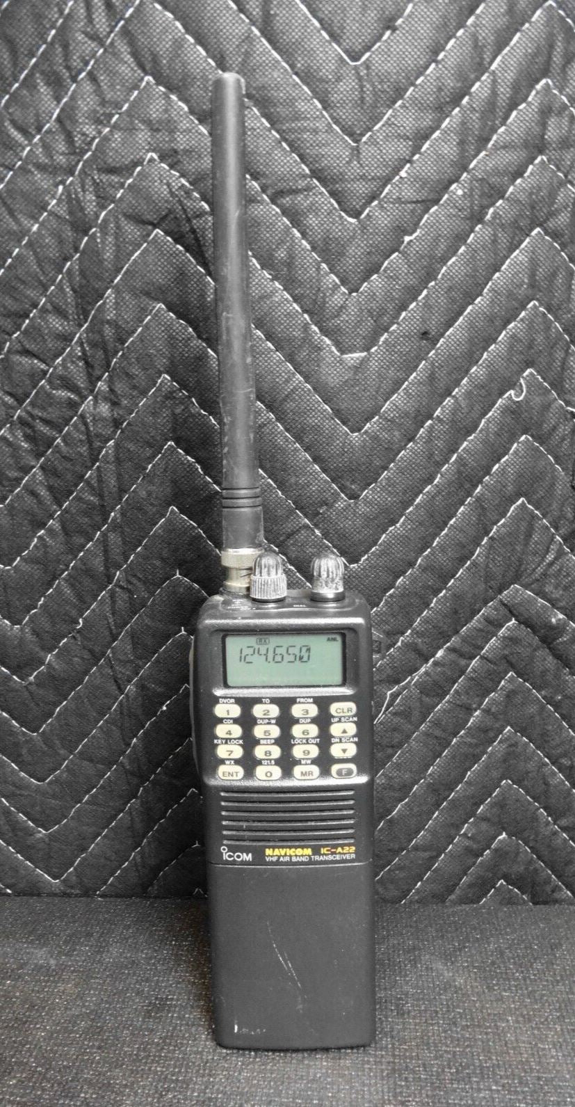 Icom IC-A22 VHF Air Band Transceiver w/ Battery - Handheld Aircraft Mo –  ineedths