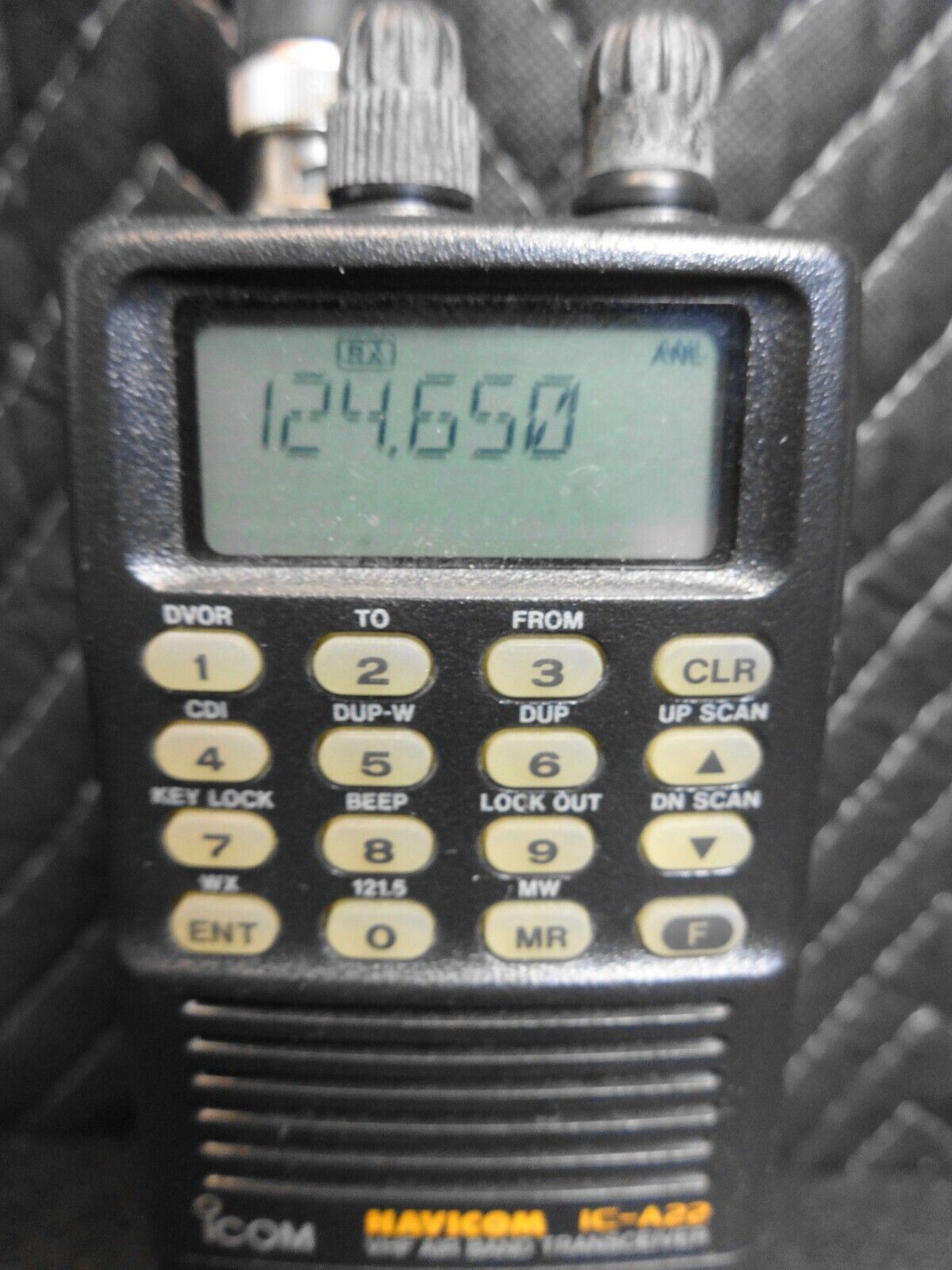 Icom IC-A22 VHF Air Band Transceiver w/ Battery - Handheld Aircraft Monitoring