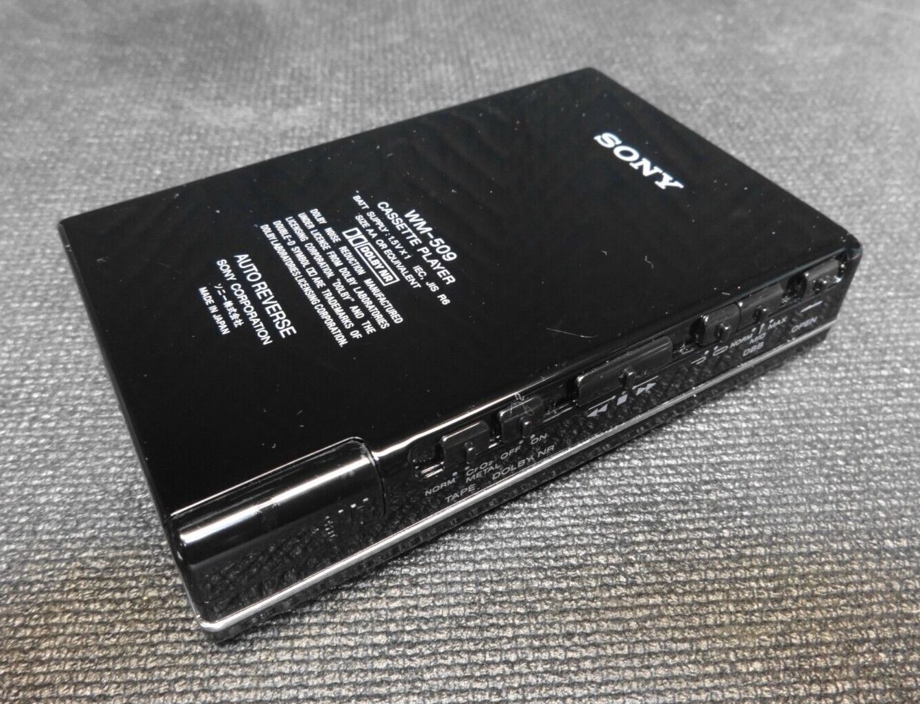 SONY WALKMAN WM-509 Cassette player Black Rare *Serviced*