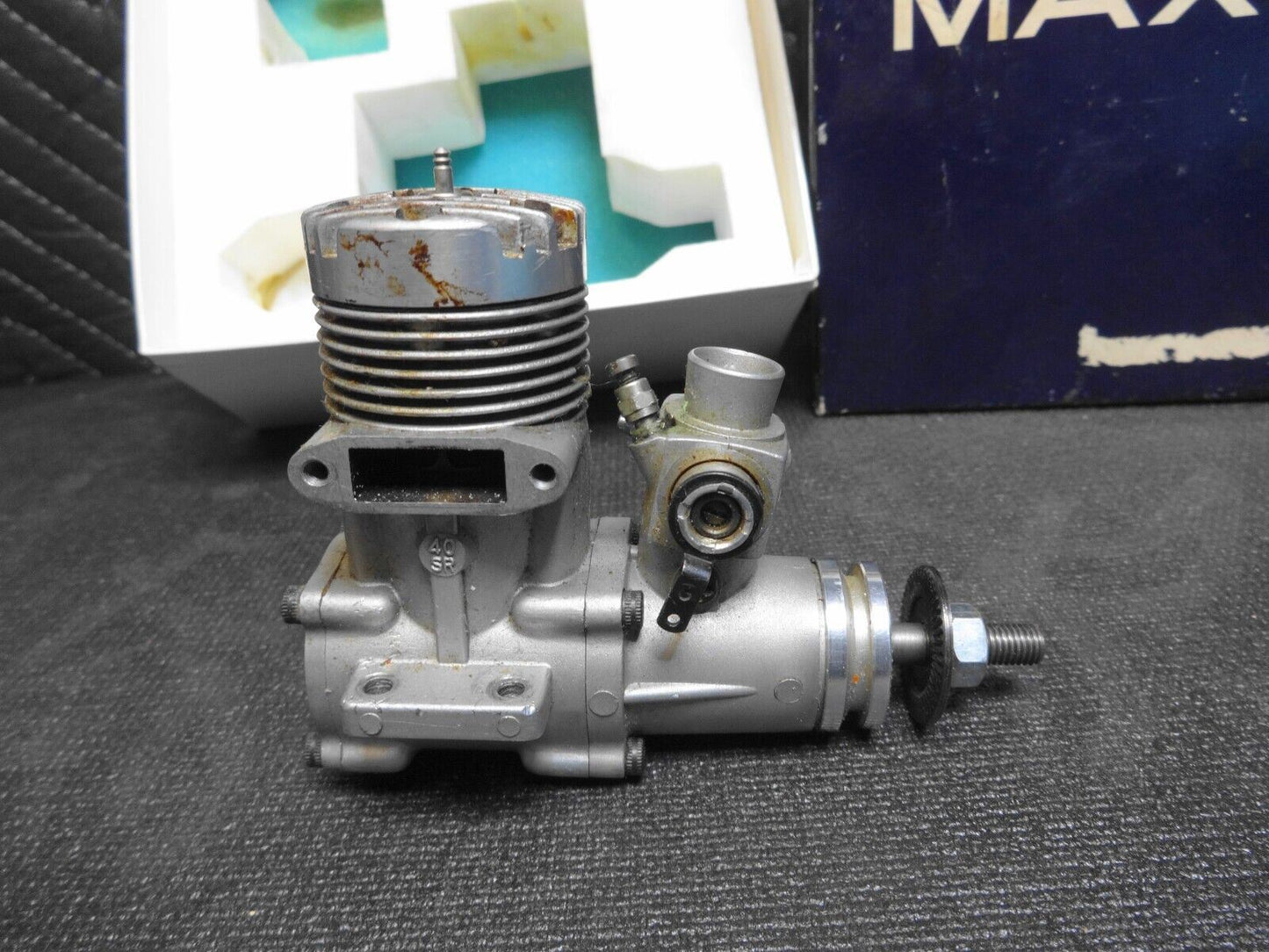 OS MAX 40F SR RC MODEL AIRPLANE ENGINE WITH MUFFLER & Original Box