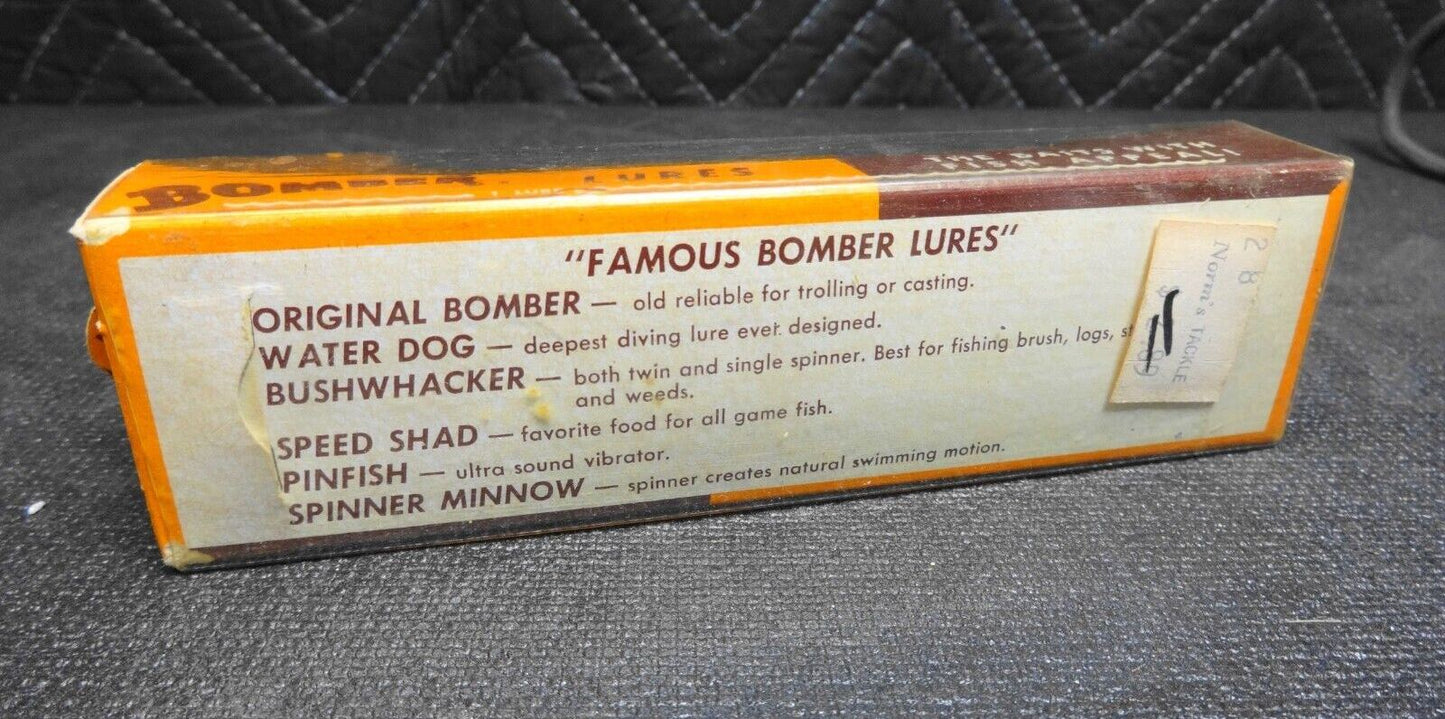 Old Package Bomber Deep Runner Lure Bass crankbait 4" white w/ silver glitter