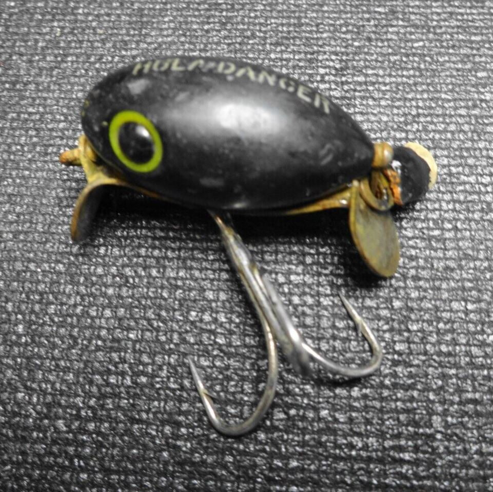 Vintage Heddon Hula Dancer Fishing Lure - Black