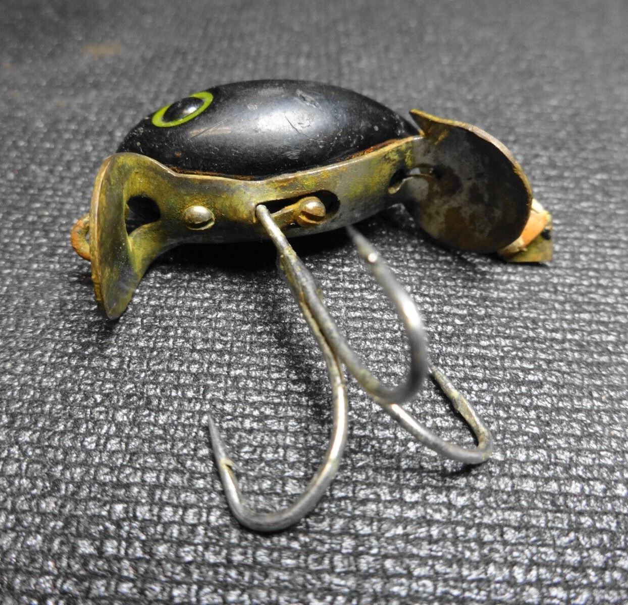 Vintage Heddon Hula Dancer Fishing Lure - Black