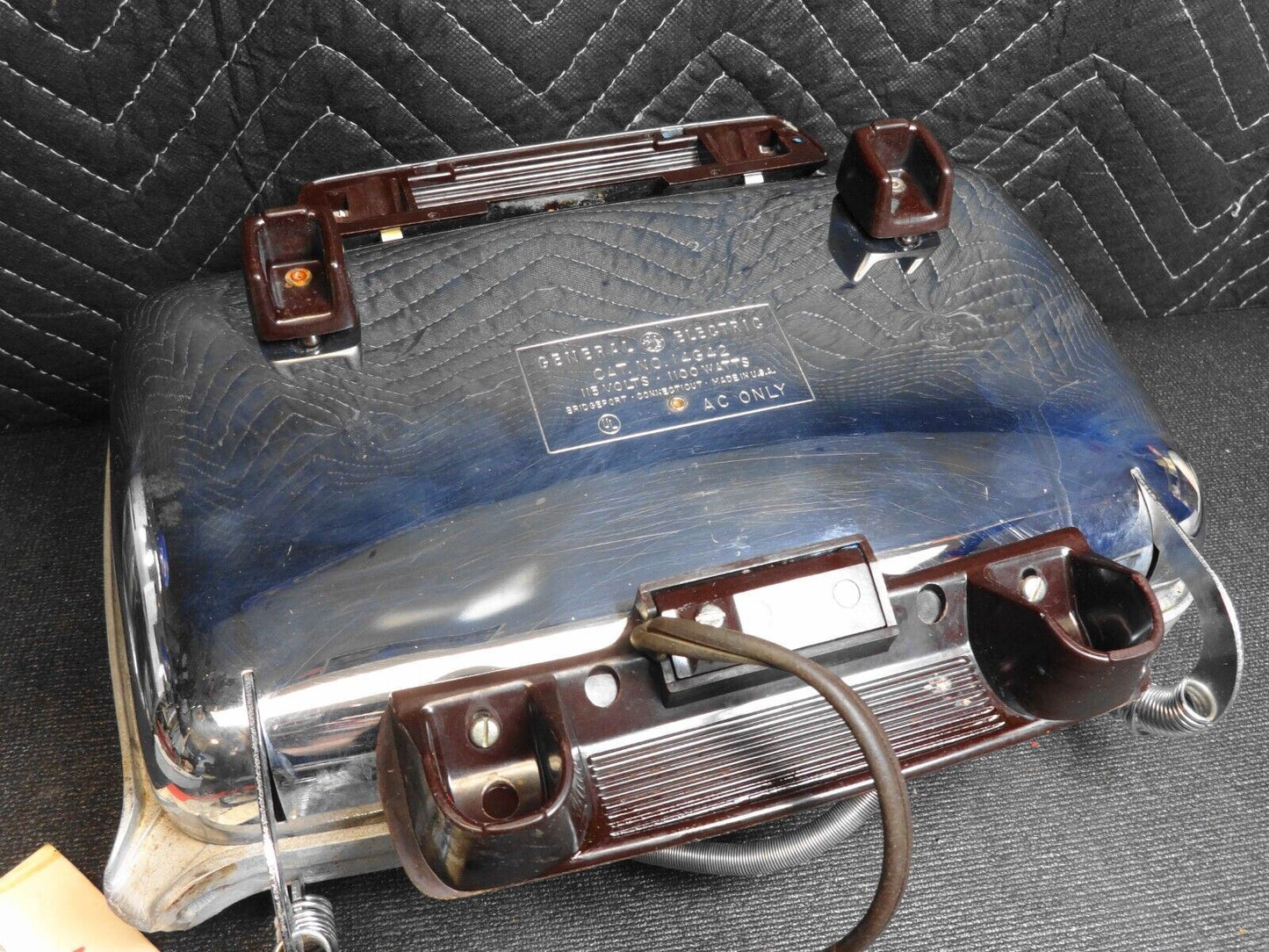 Vintage General Electric GE Automatic Grill Waffle Iron Baker 34G42 w/ Manual