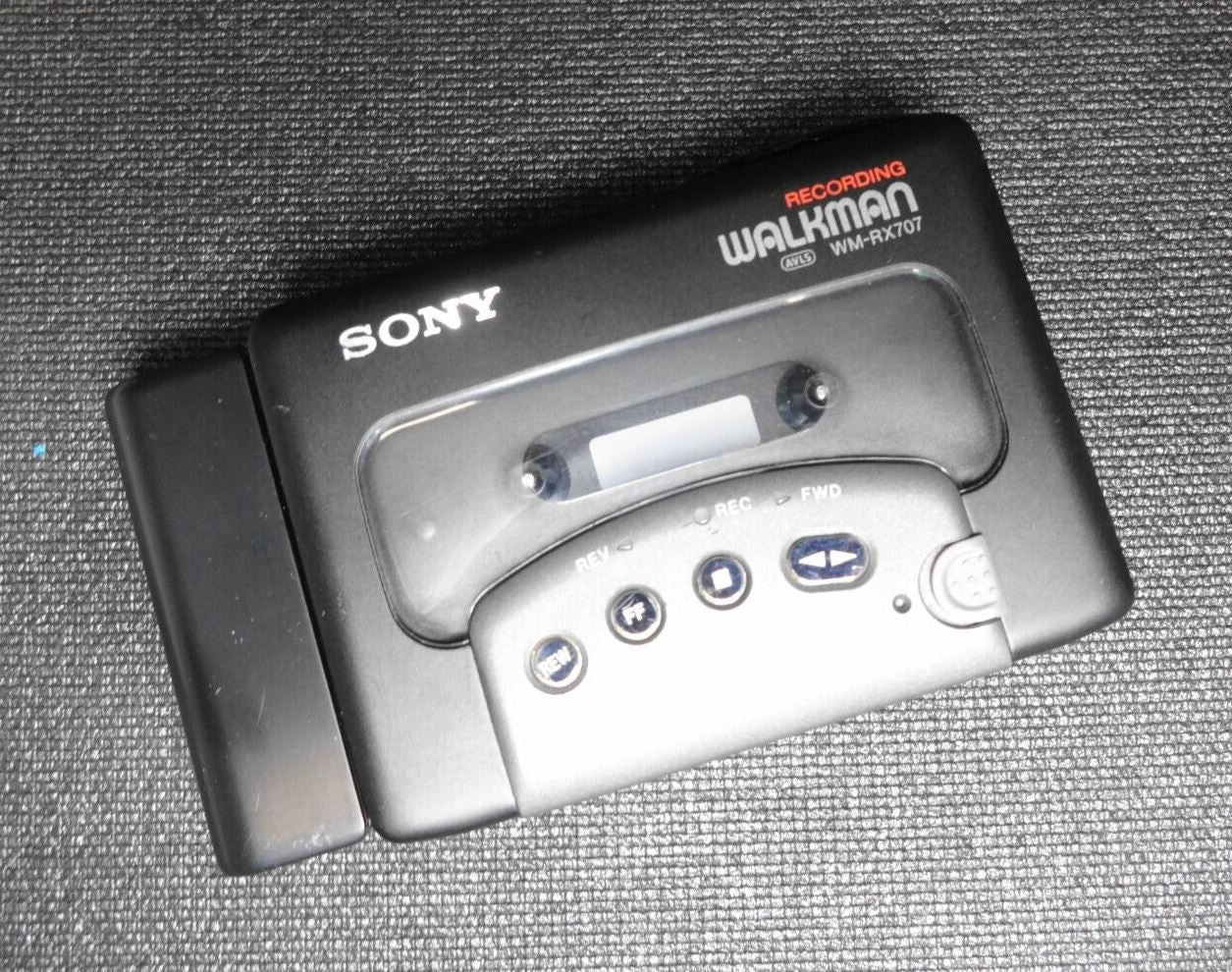 SONY recording Walkman cassette player WM-RX707 w/ AA Battery Adapter *SERVICED*