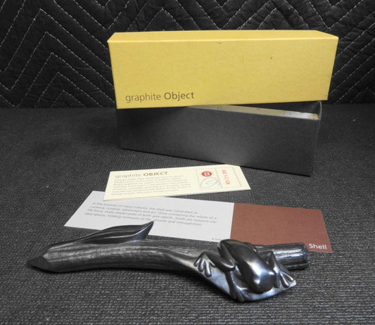 Angelio Batle Graphite Object Frog on Stick - 2008 Retired Art Sculpture Pencil