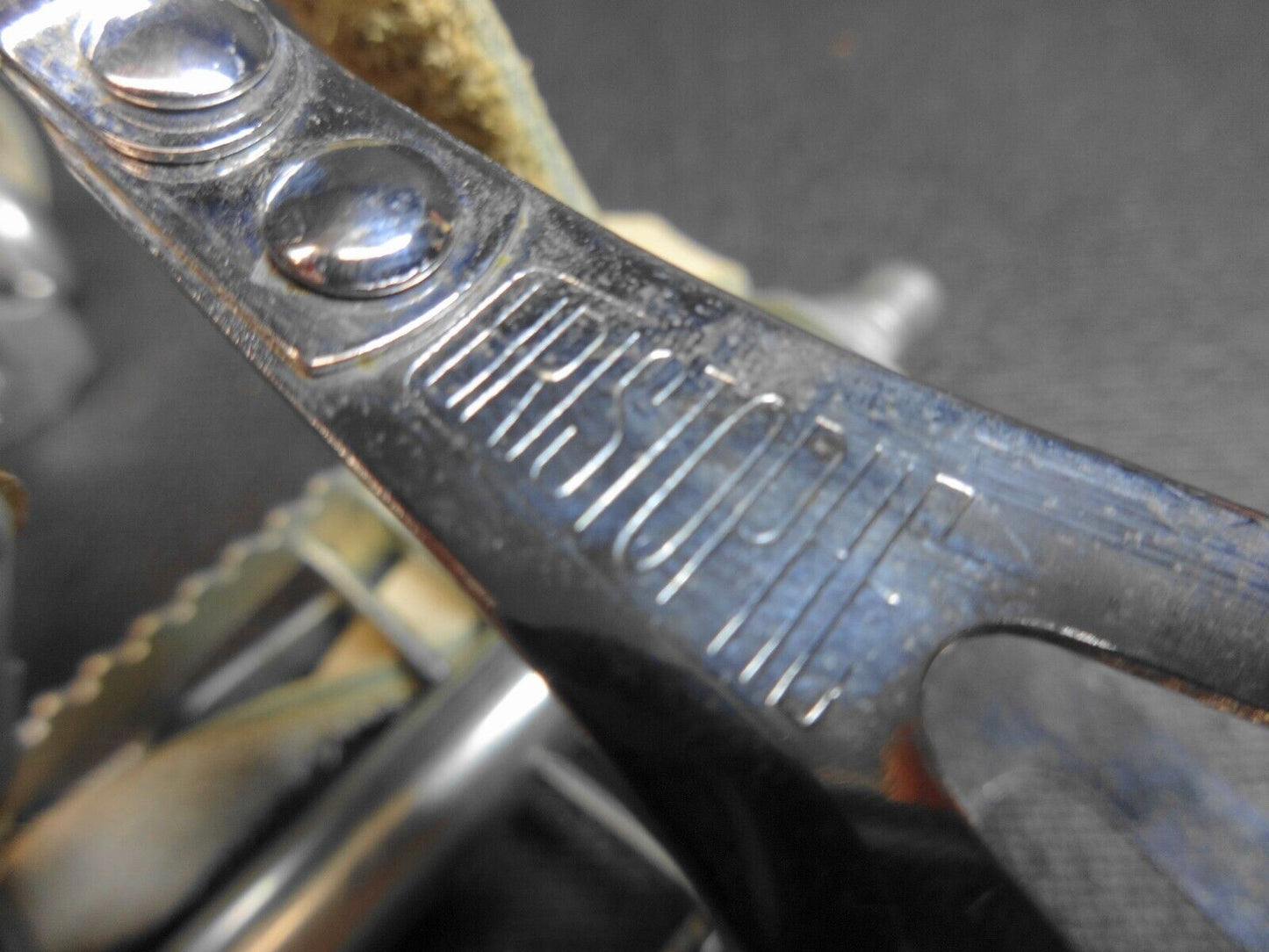 Vintage Union Pedals Christophe Toe Clip White Leather Strap