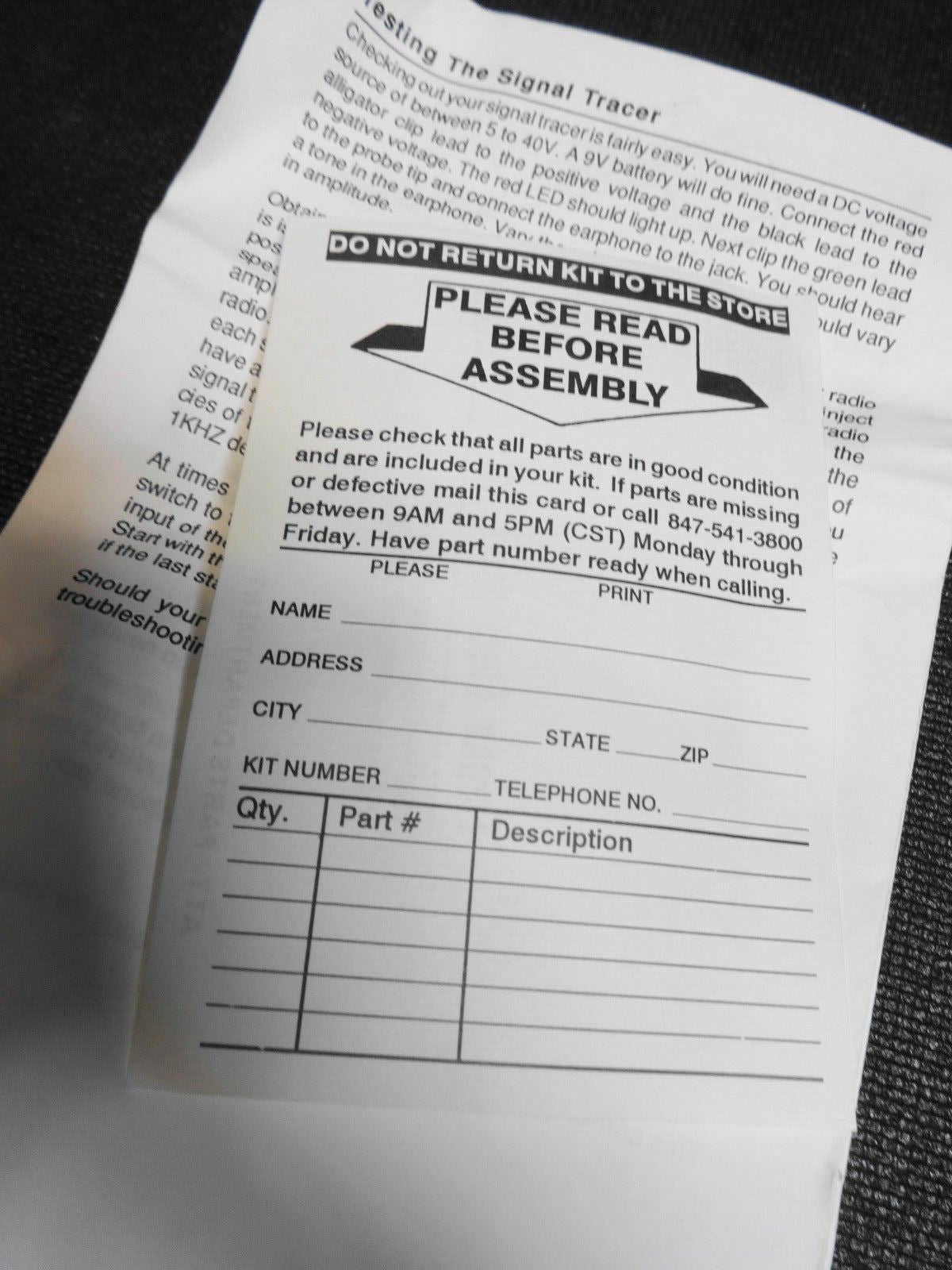 Vintage Elenco Electronics Signal Tracer Kit ST-751K – Brand New - Unbuilt