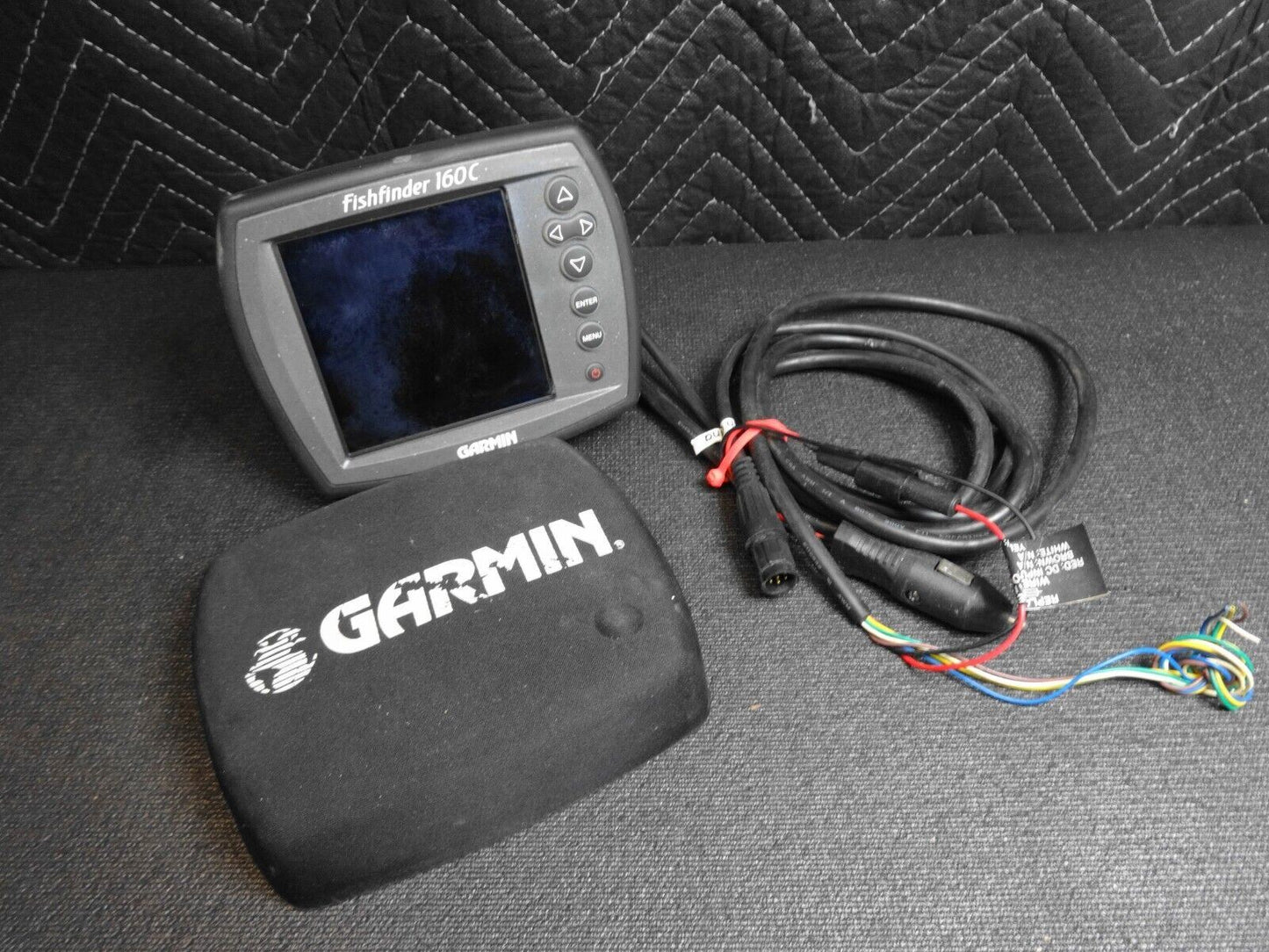 Garmin 160 C Fishfinder Sonar Head Unit & Cables ONLY