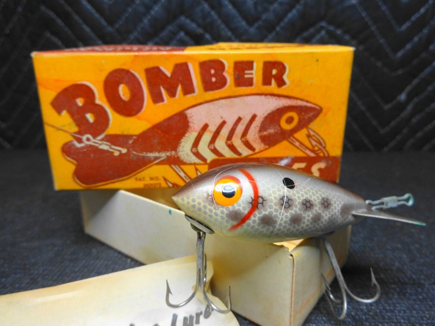 Old Package Bomber Deep Running Lure Crankbait 3.5" - Gray in Box - V8319-B