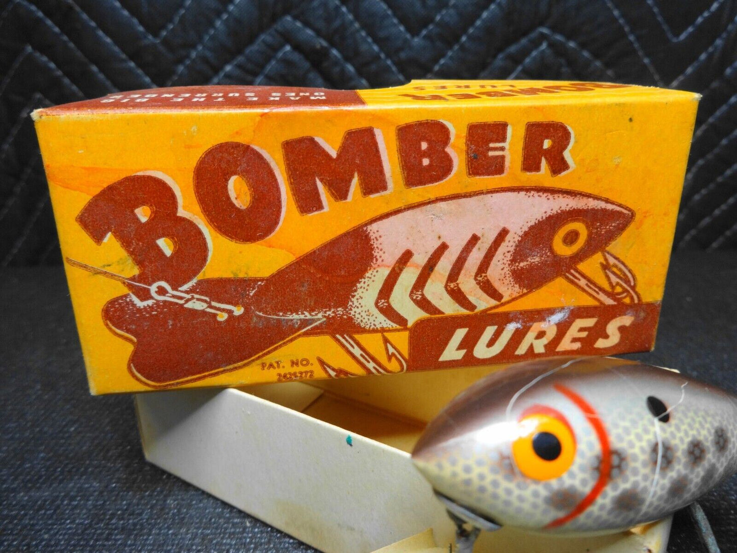 Old Package Bomber Deep Running Lure Crankbait 3.5" - Gray in Box - V8319-B