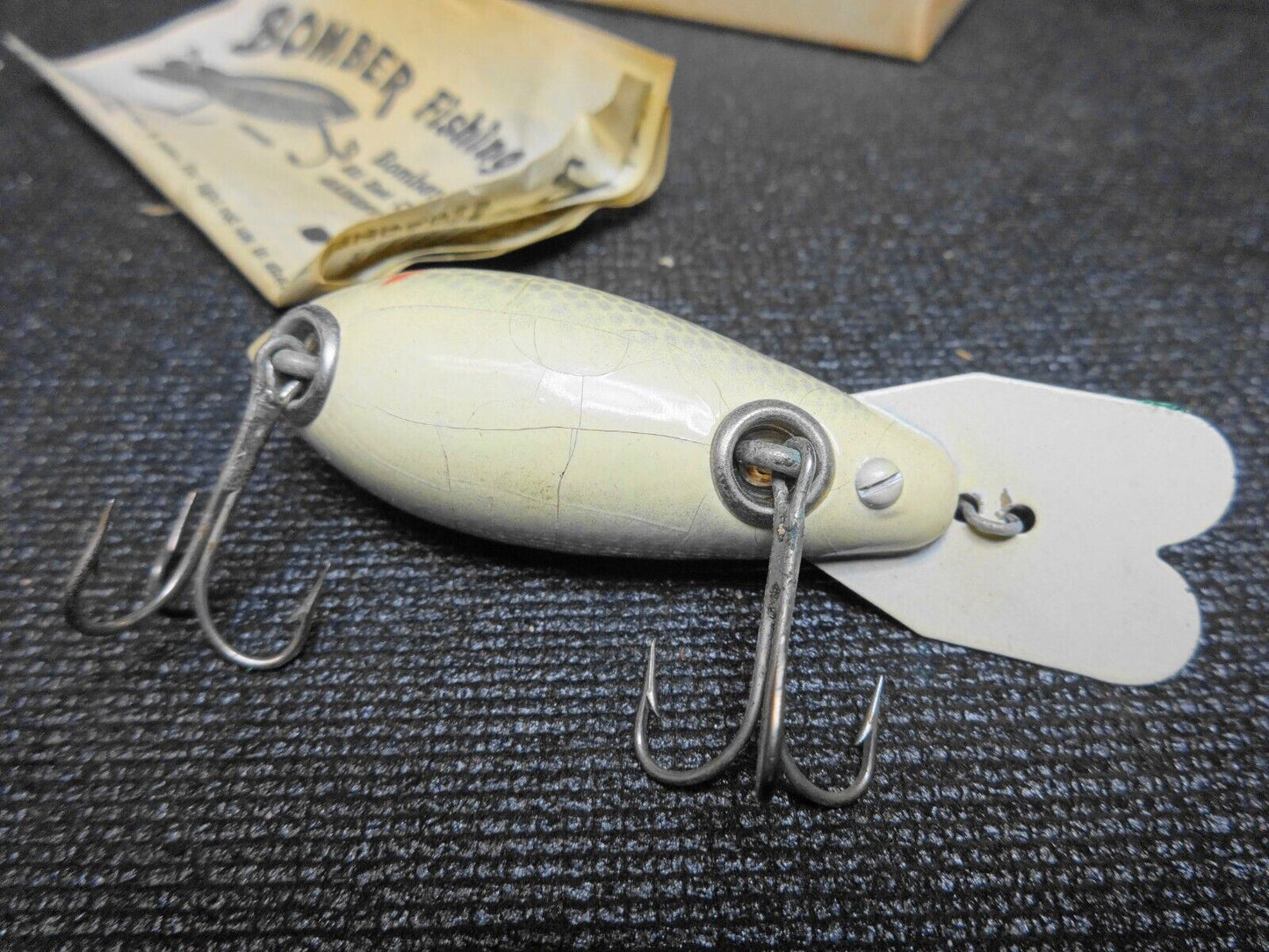 Old Package Bomber Deep Running Lure Crankbait 3.5" - Gray in Box - V8319-B