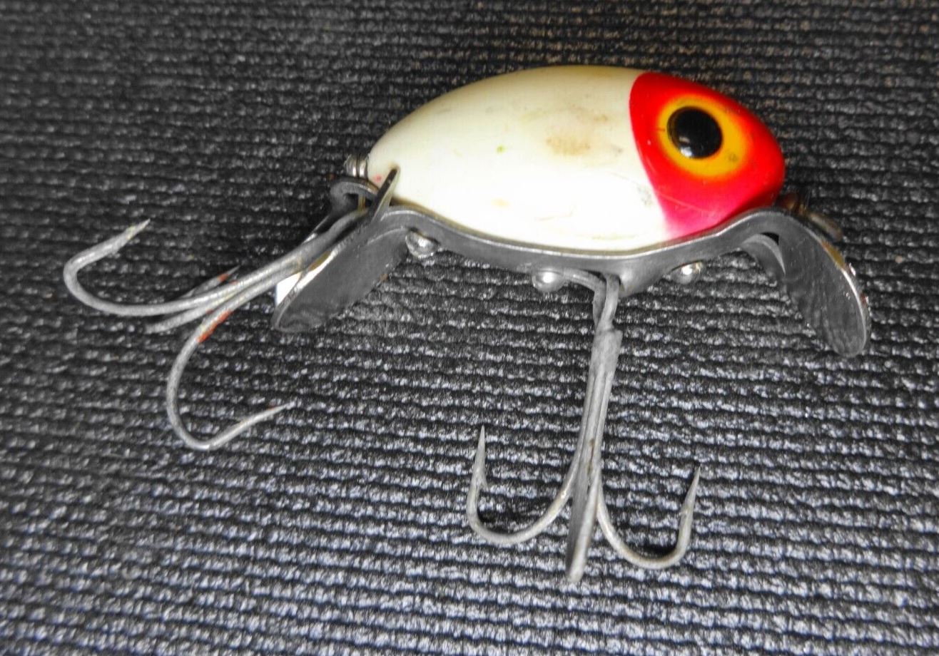 Vintage Fred Arbogast Spin Hula Dancer Red White crankbait lure