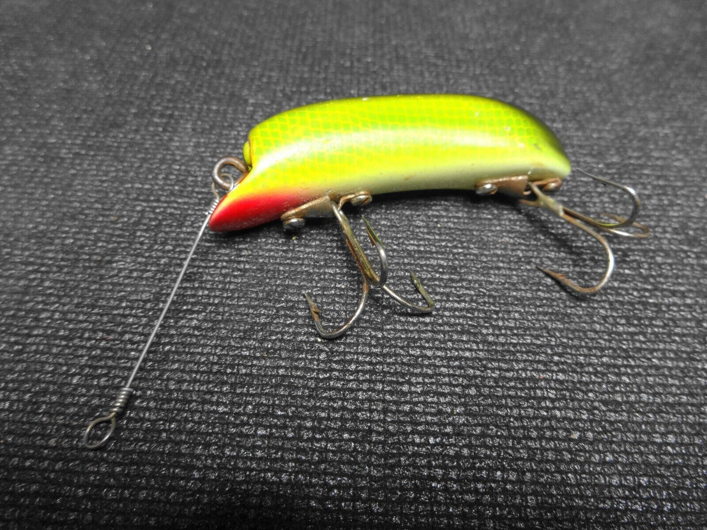 P K Bright Eyes Vintage Fishing Lure, Perch - Nice Old Wood Lure