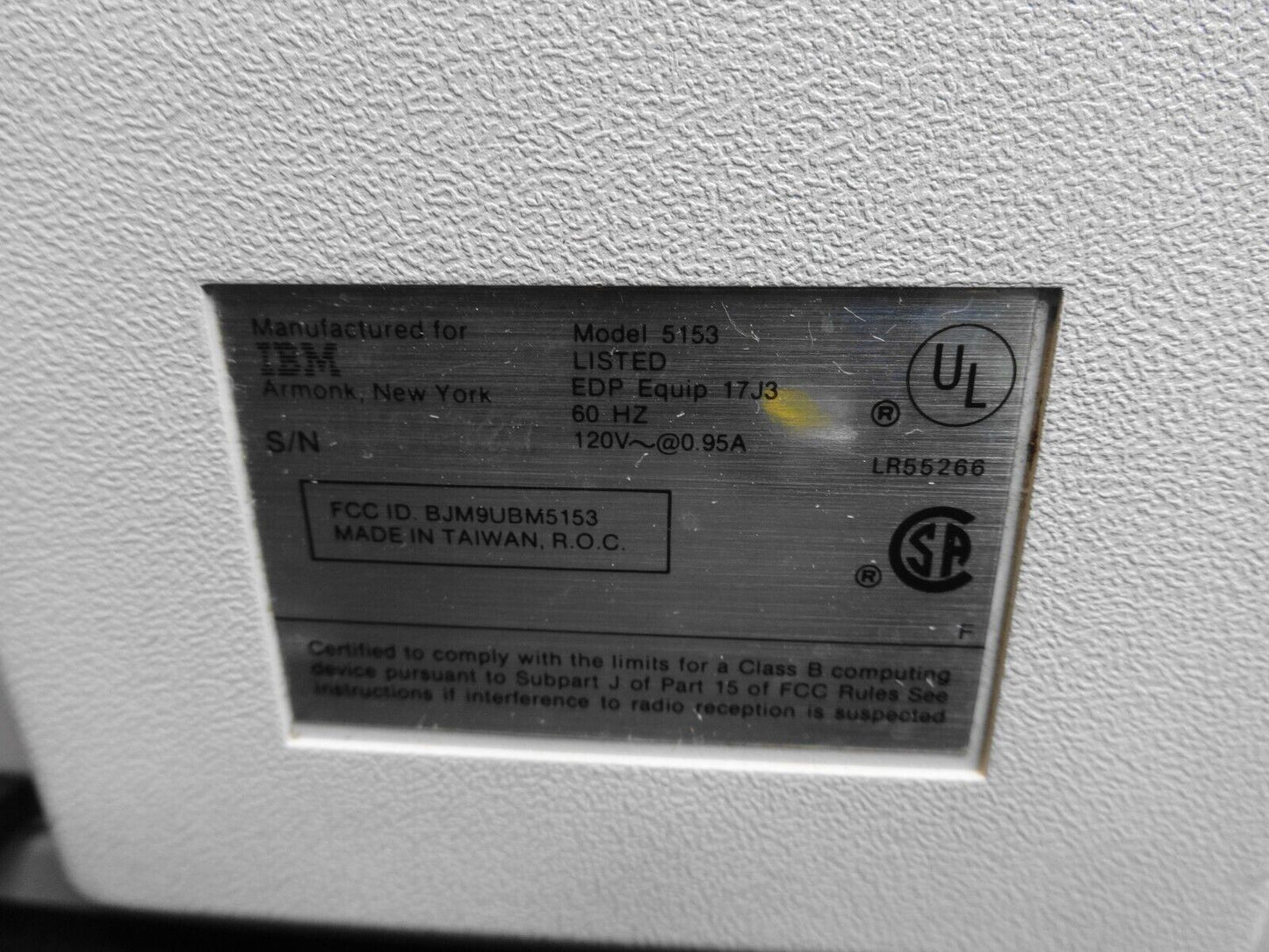 Vintage 1980s IBM 5153 Monitor Personal Computer Color Display CRT CGA Graphics