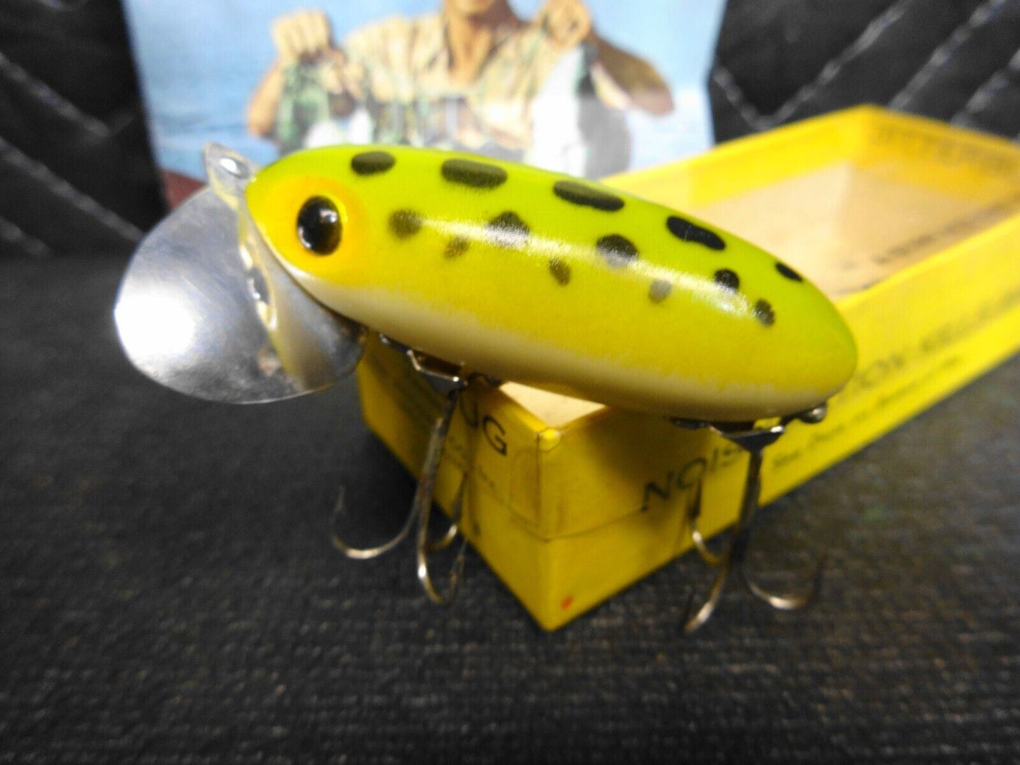 Fred Arbogast Jitterbug Green Frog 601-F Fishing Lure, Box, Pamphlet