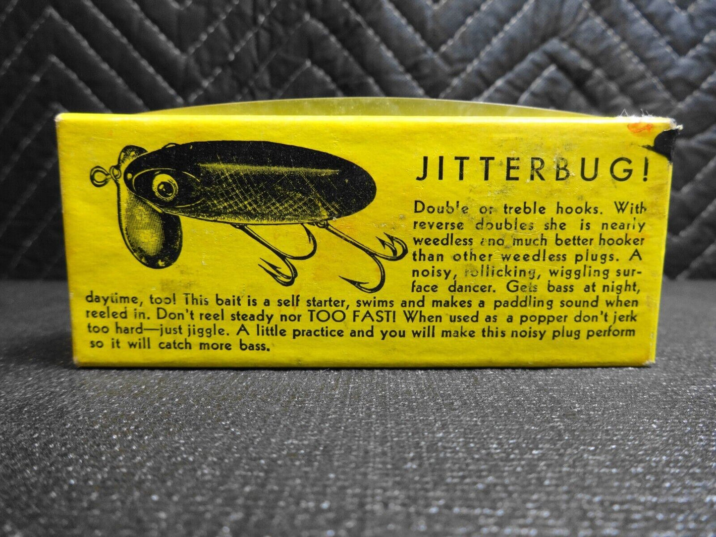 Fred Arbogast Jitterbug Green Frog 601-F Fishing Lure, Box, Pamphlet