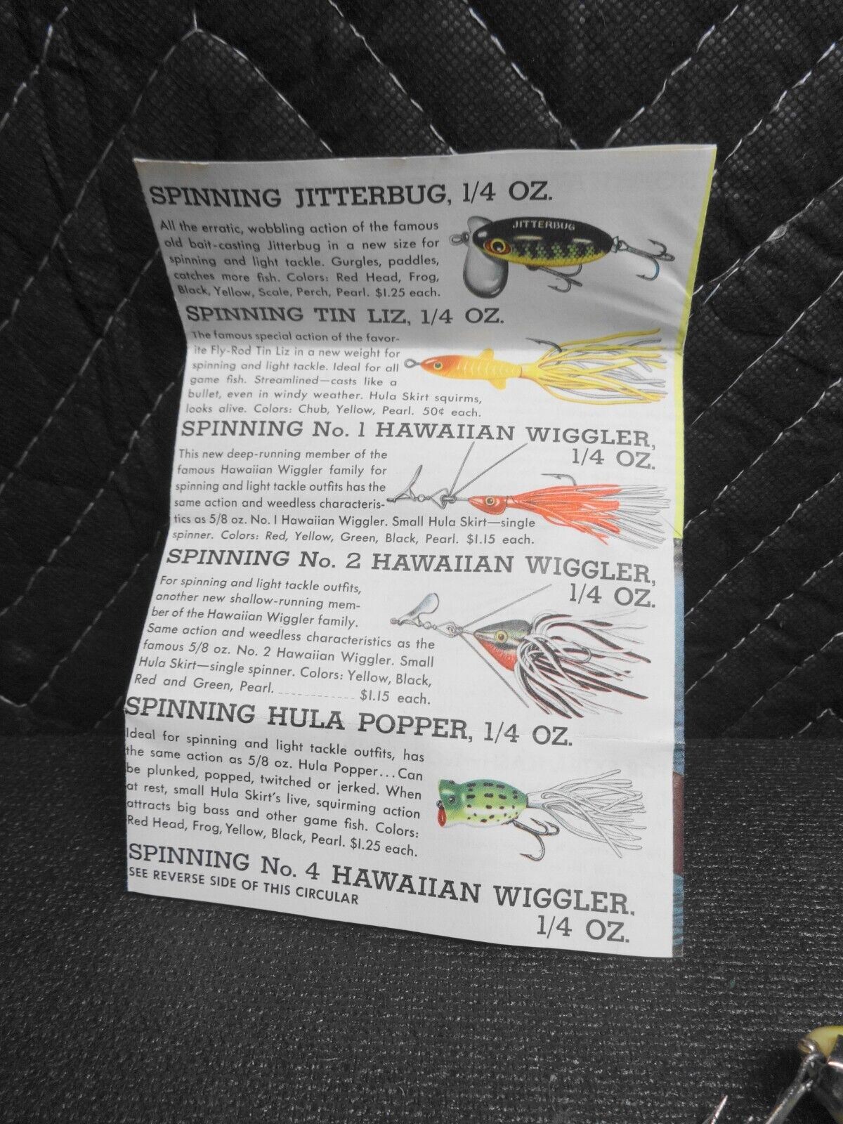 Fred Arbogast Jitterbug Green Frog 601-F Fishing Lure, Box, Pamphlet