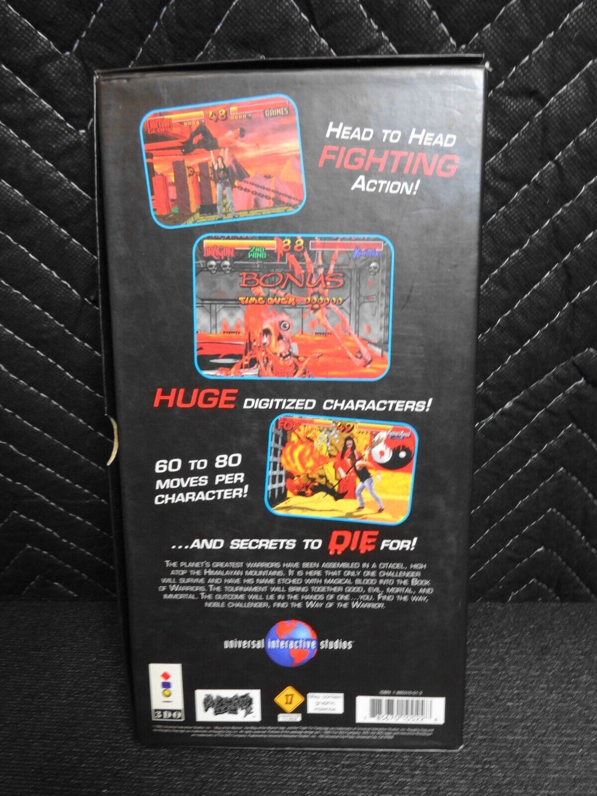 VINTAGE 1994 Way of the Warrior PANASONIC 3DO Complete Game Disc Manual Longbox