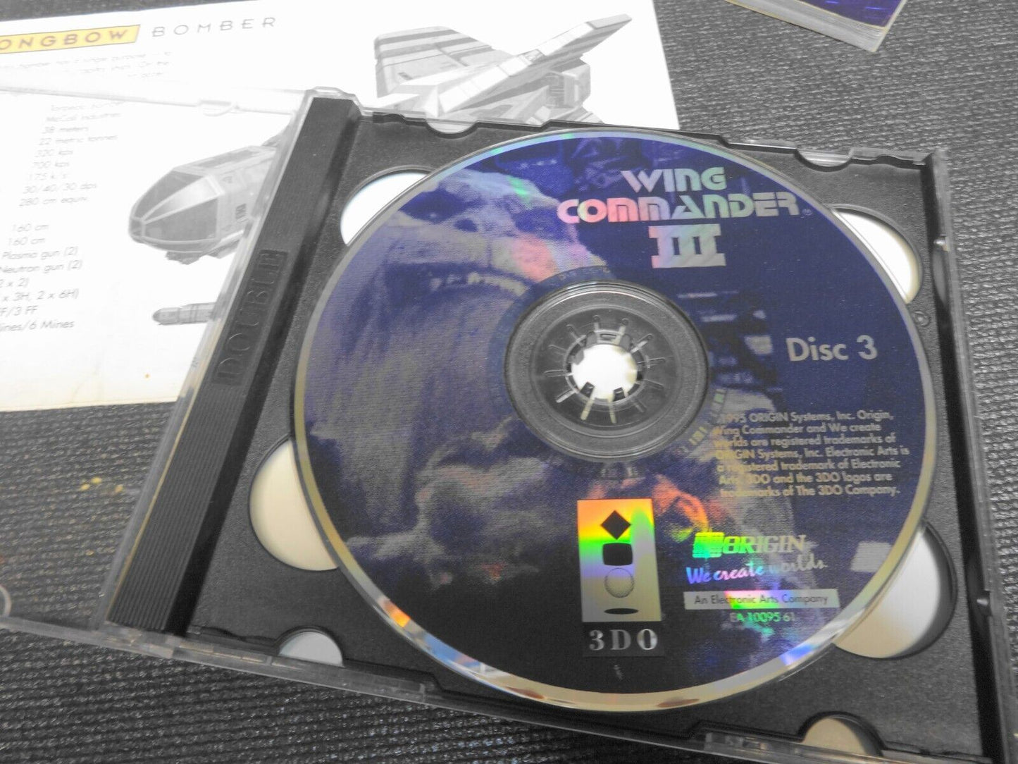 Wing Commander III: Heart of the Tiger (Panasonic 3DO) Complete Long Box