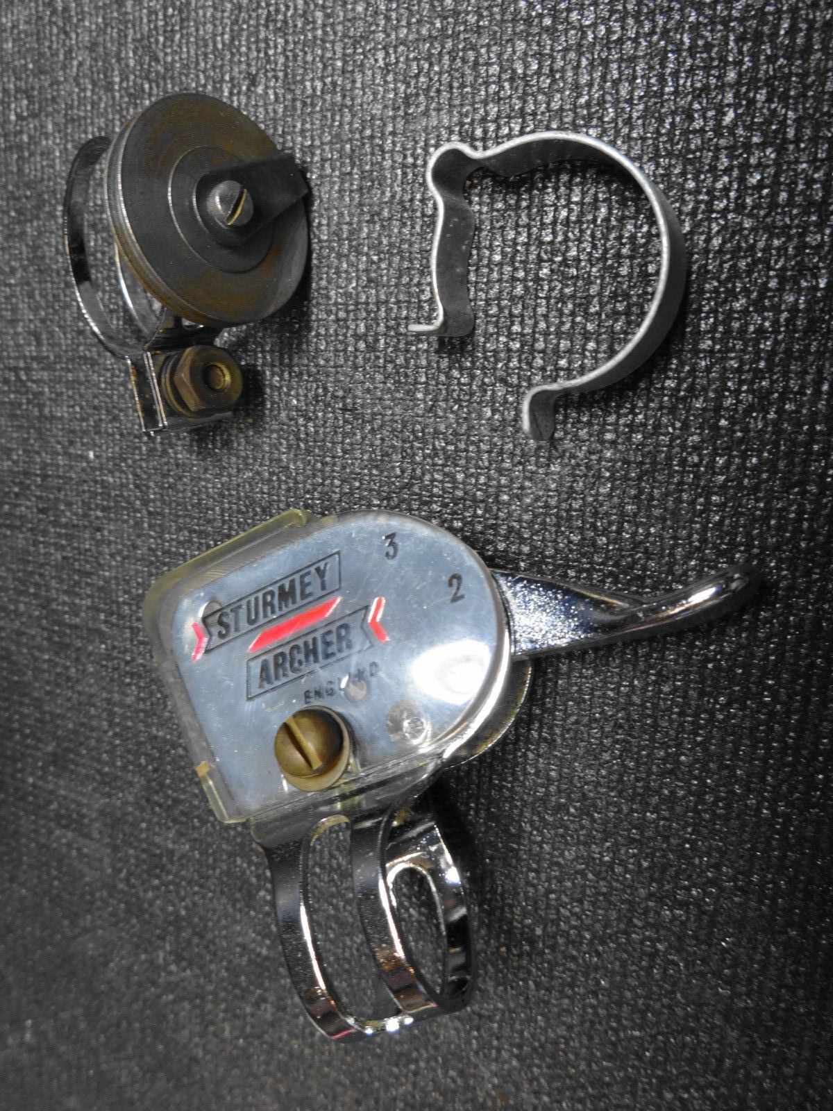 Vintage Sturmey Archer Shifter 3 Speed 1965 Pulley Shift Lever w/ pully & clip