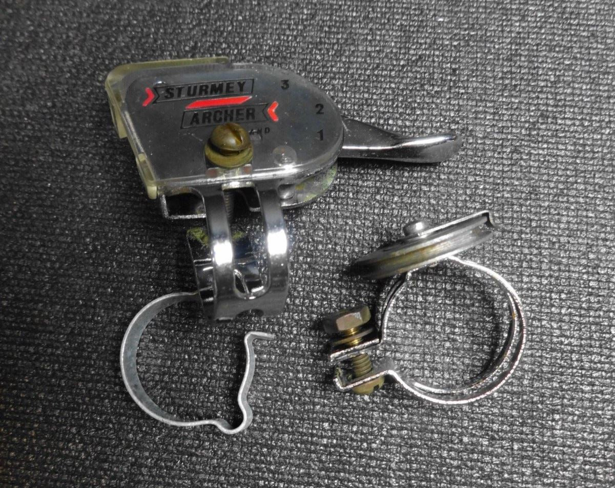 Vintage Sturmey Archer Shifter 3 Speed 1965 Pulley Shift Lever w/ pully & clip