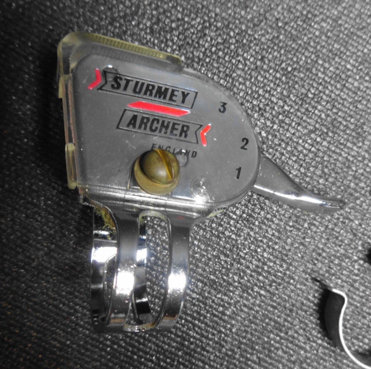 Vintage Sturmey Archer Shifter 3 Speed 1965 Pulley Shift Lever w/ pully & clip