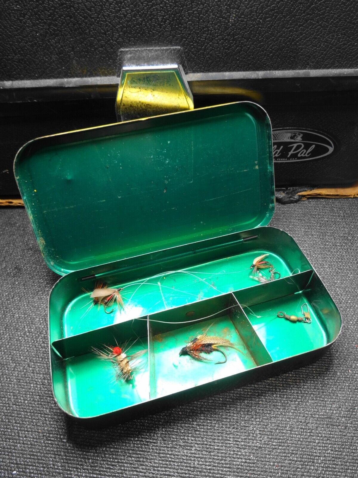 Vintage Lead Head fishing lures jig with feathers- fly fishing lures - Lot of 6