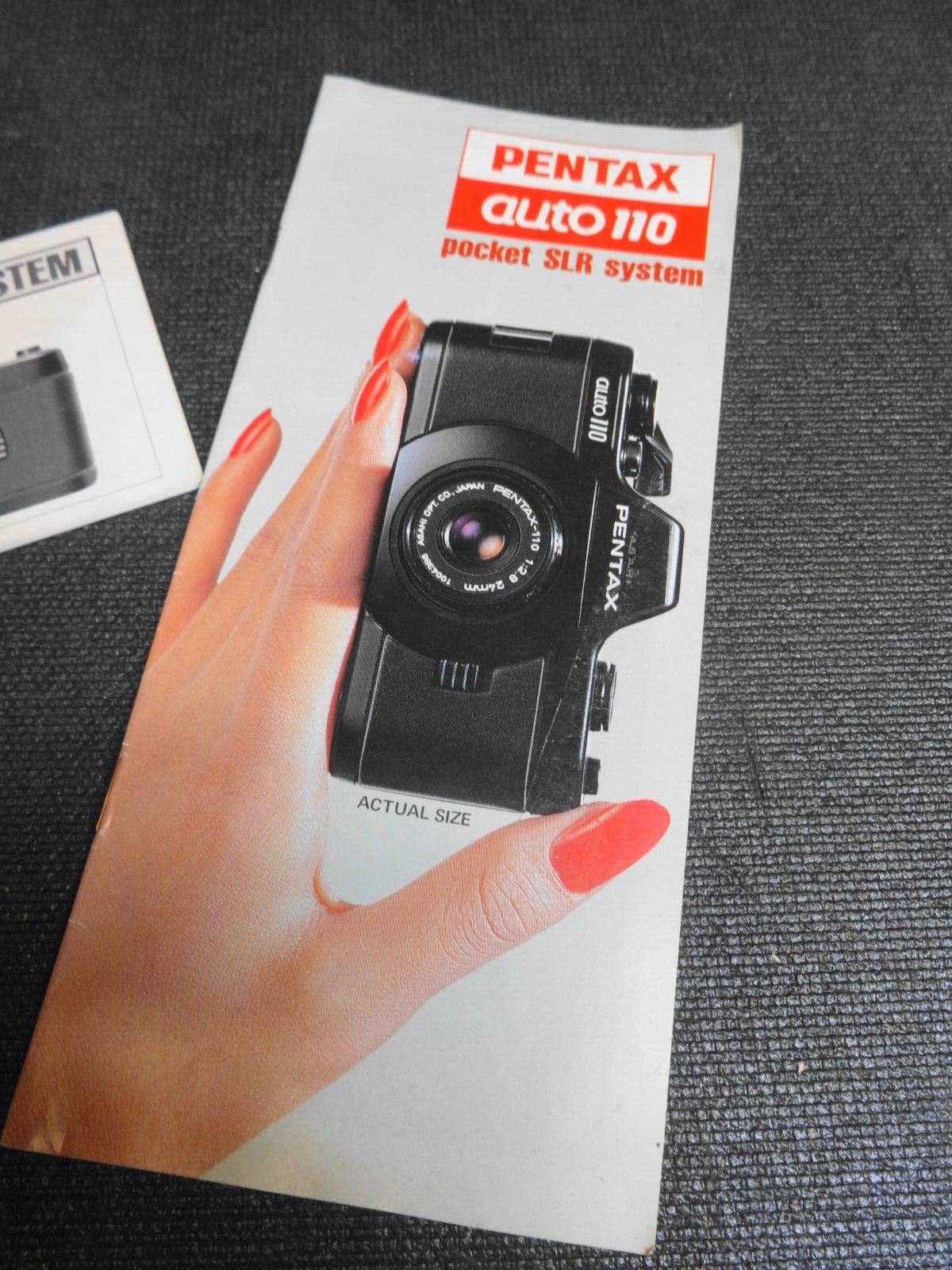 PENTAX Auto 110 System Camera Operating Manual Instruction Guide & Brochure