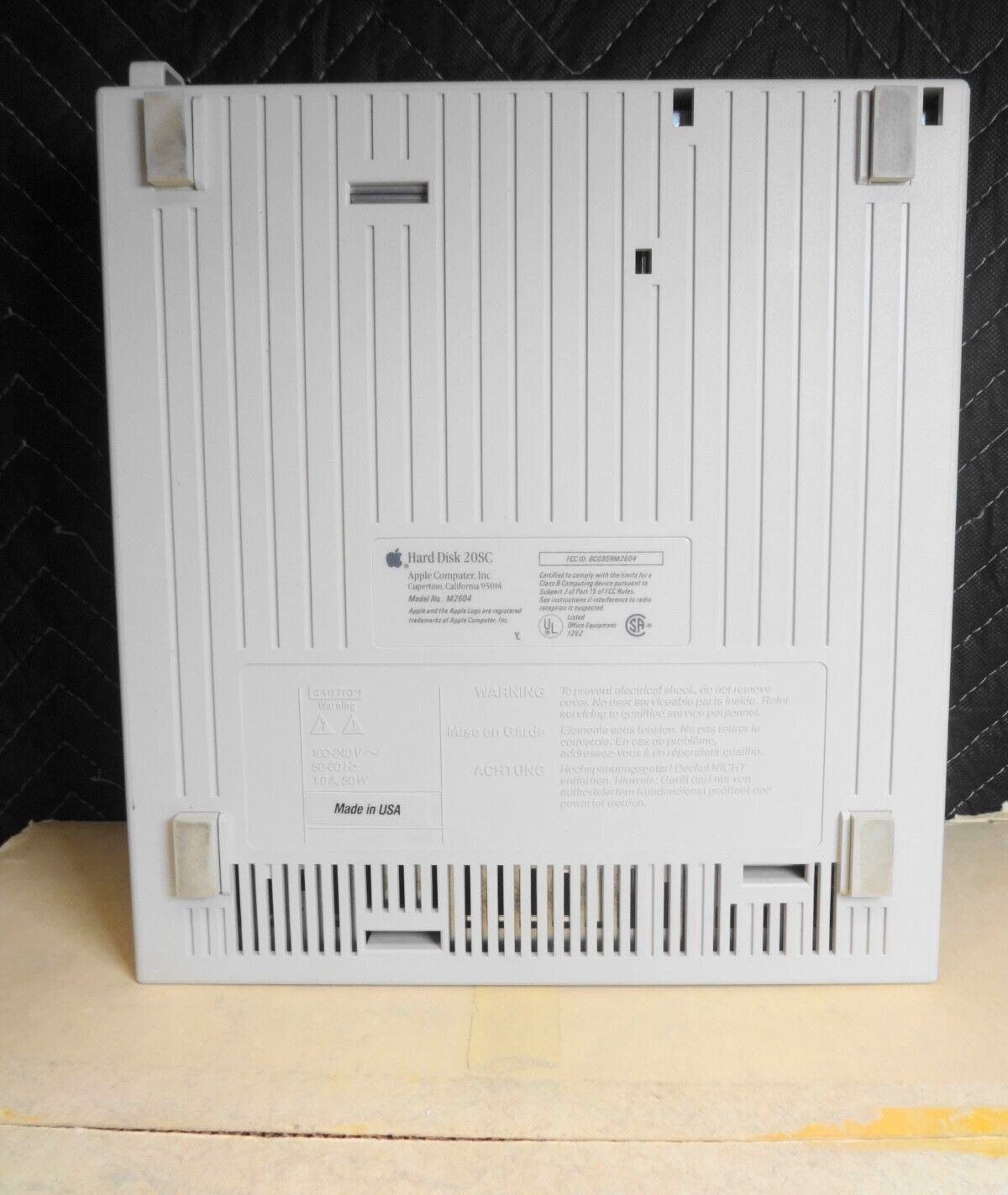 Vintage Apple Hard Disc 20SC Model M2604 w/ Original Box, Cables & Inserts