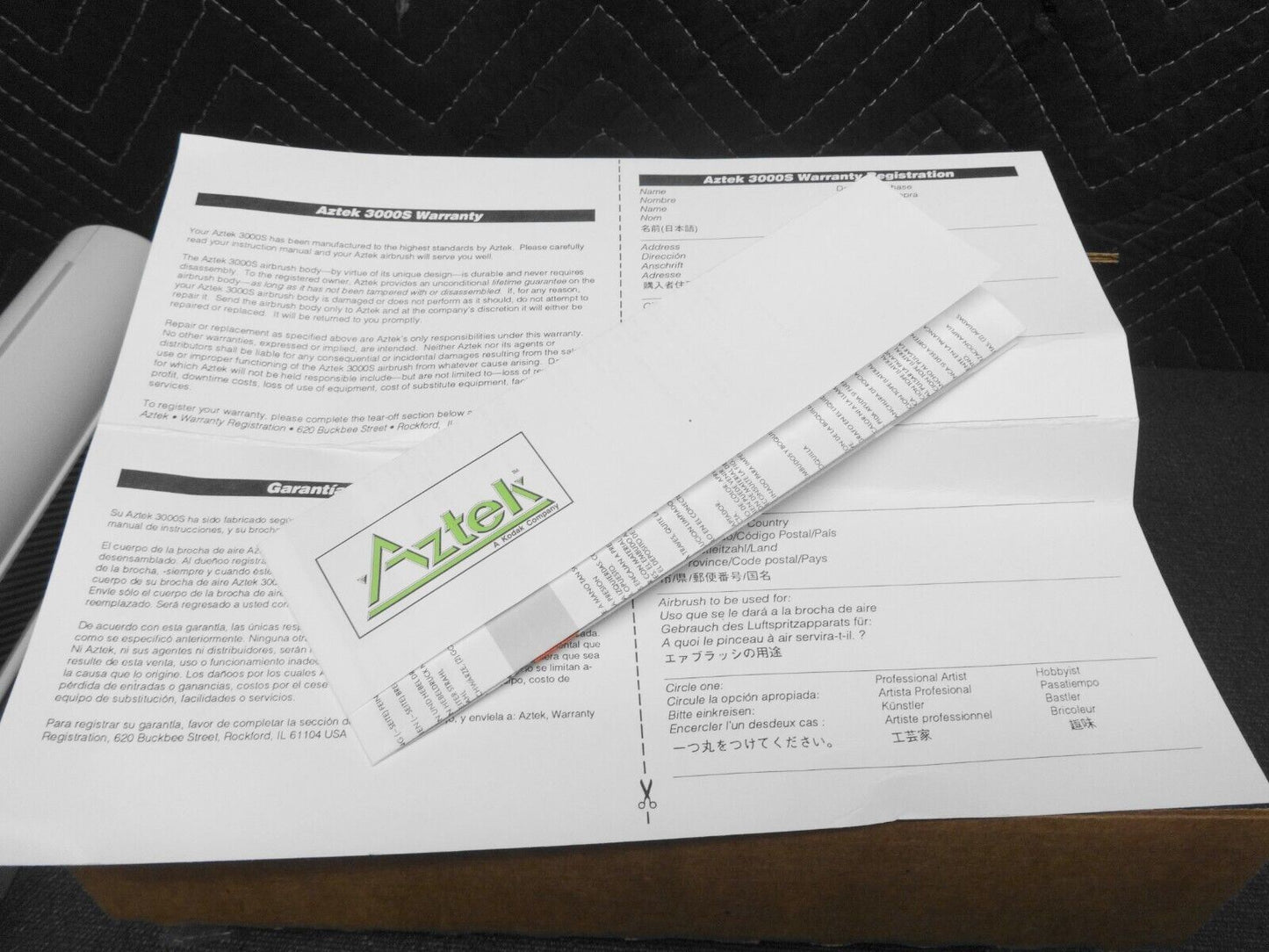 NOS TESTORS Aztek Airbrush 3000 S Series Vintage in retail package - NIB