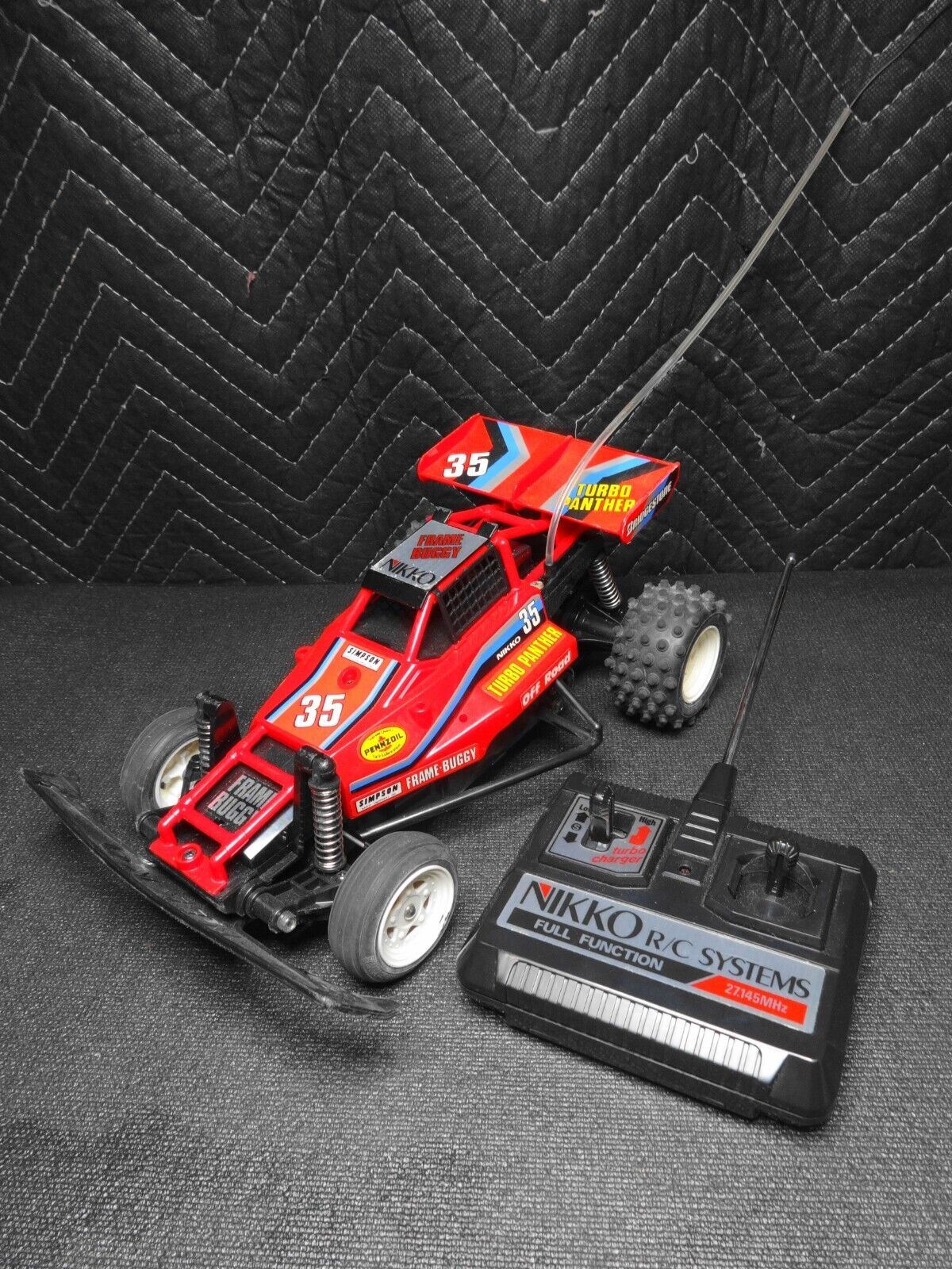 Vintage 1980s Nikko Turbo Panther #35 Remote Control RC Car Buggy *READ*