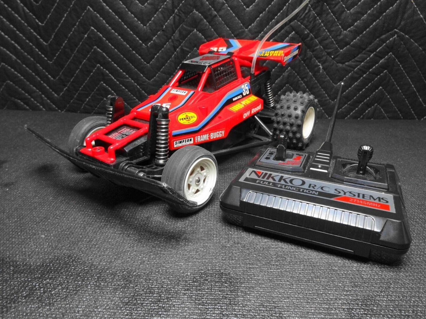 Vintage 1980s Nikko Turbo Panther #35 Remote Control RC Car Buggy *READ*