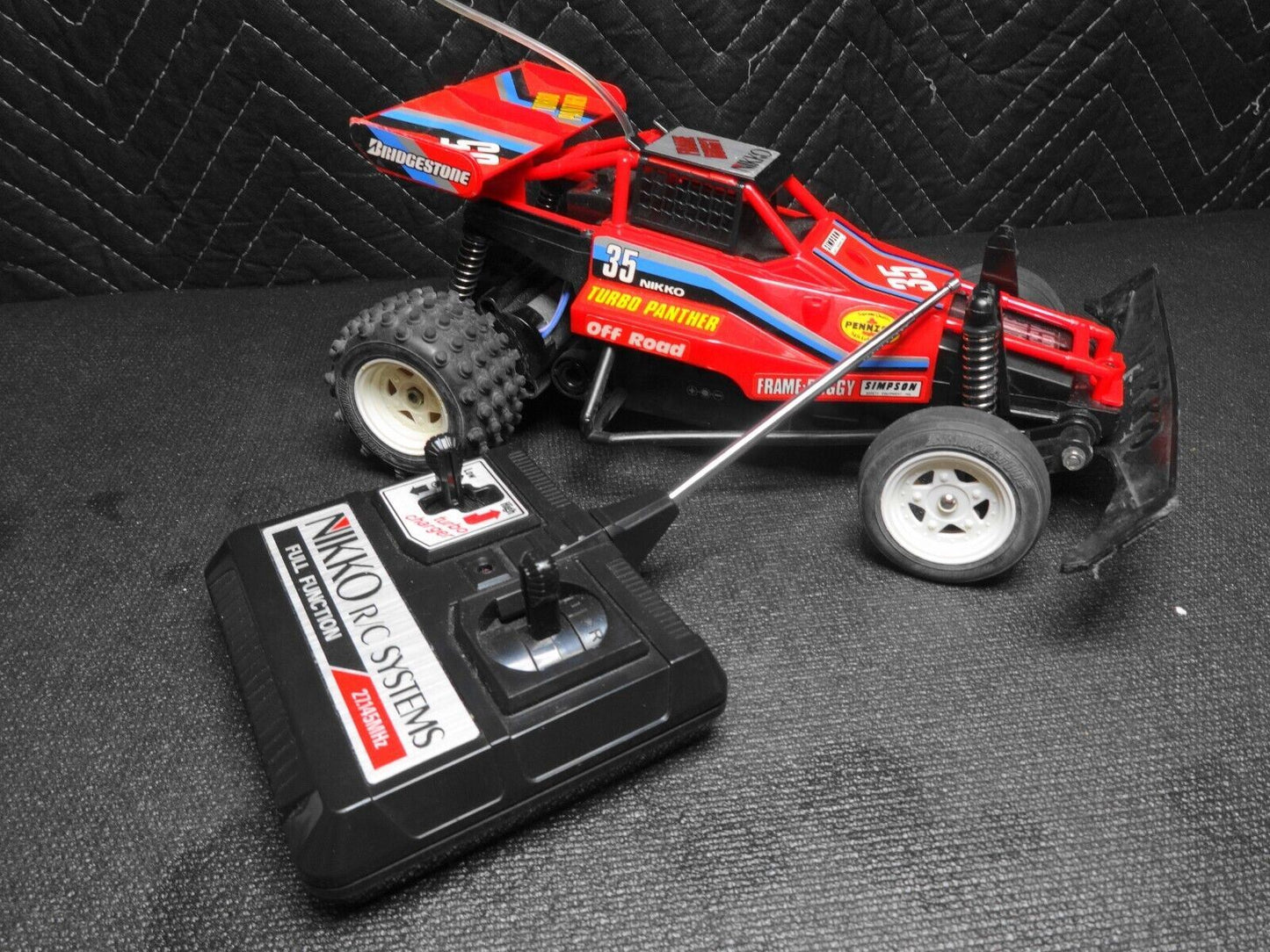 Vintage 1980s Nikko Turbo Panther #35 Remote Control RC Car Buggy *READ*