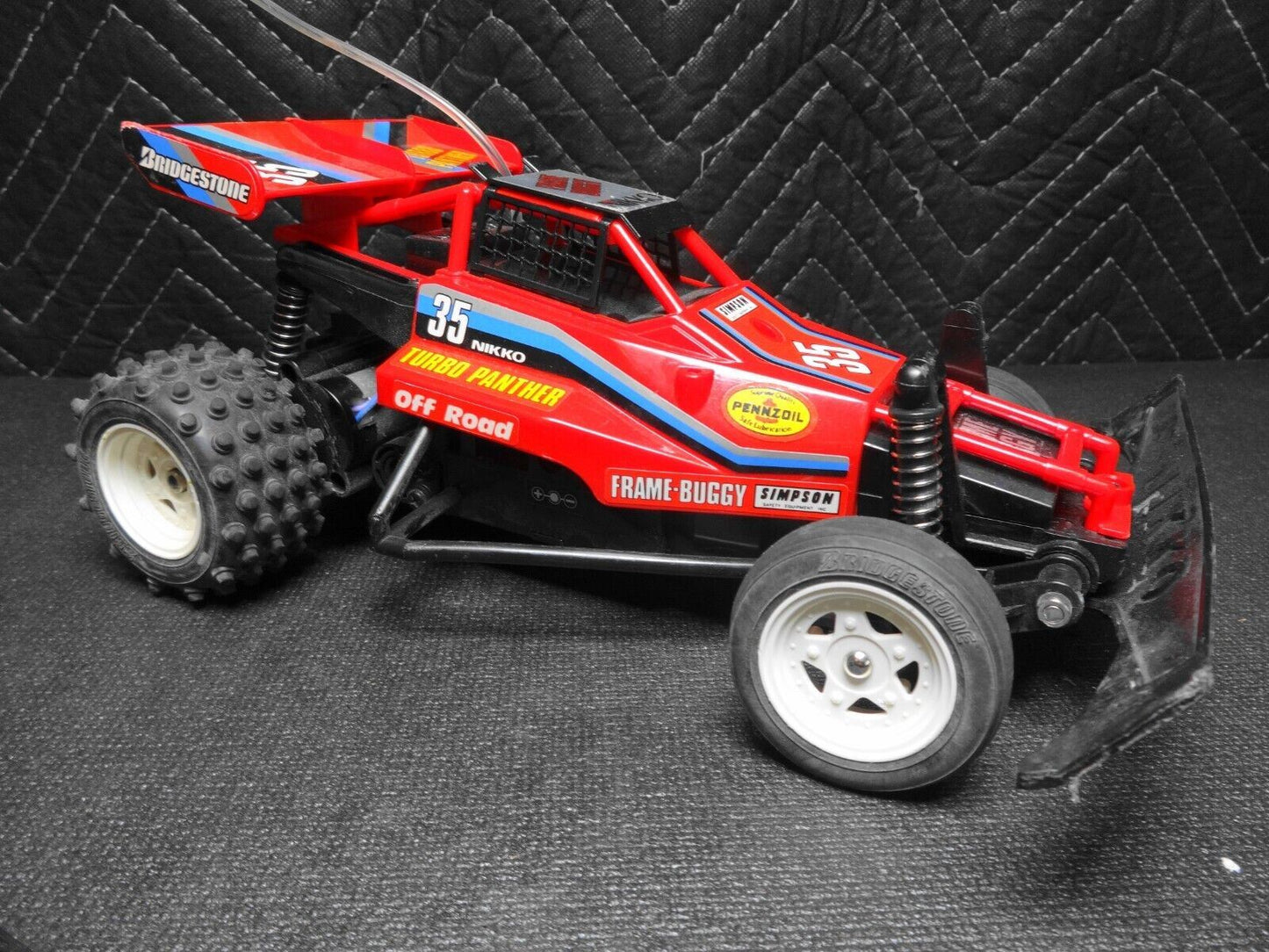Vintage 1980s Nikko Turbo Panther #35 Remote Control RC Car Buggy *READ*