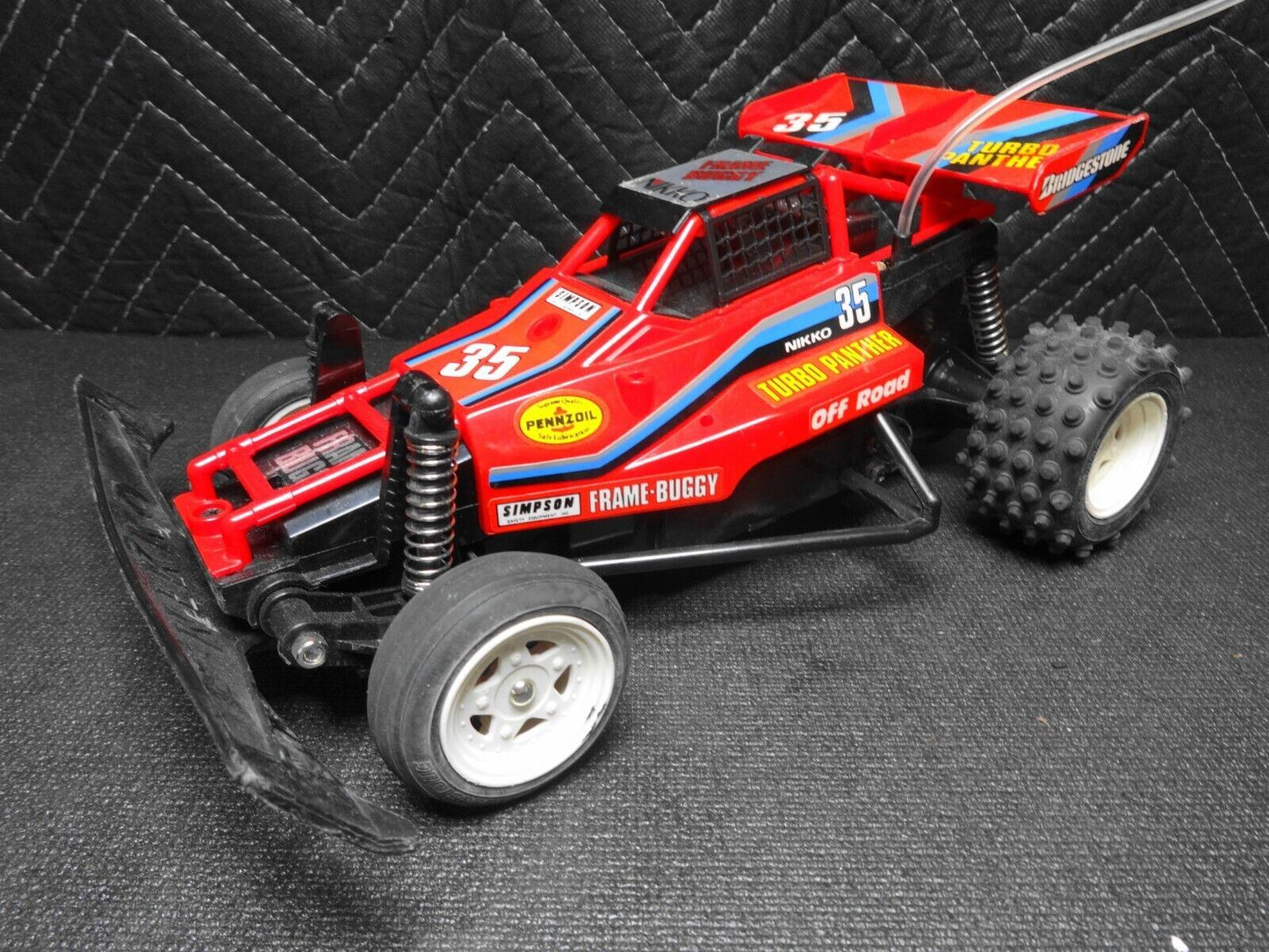 Vintage 1980s Nikko Turbo Panther #35 Remote Control RC Car Buggy *READ*