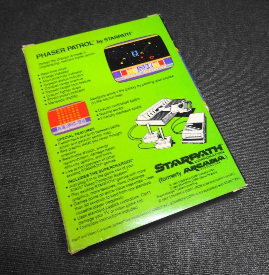 Phaser Patrol Supercharger Bundle Atari 2600 Video Game Complete in Big Box