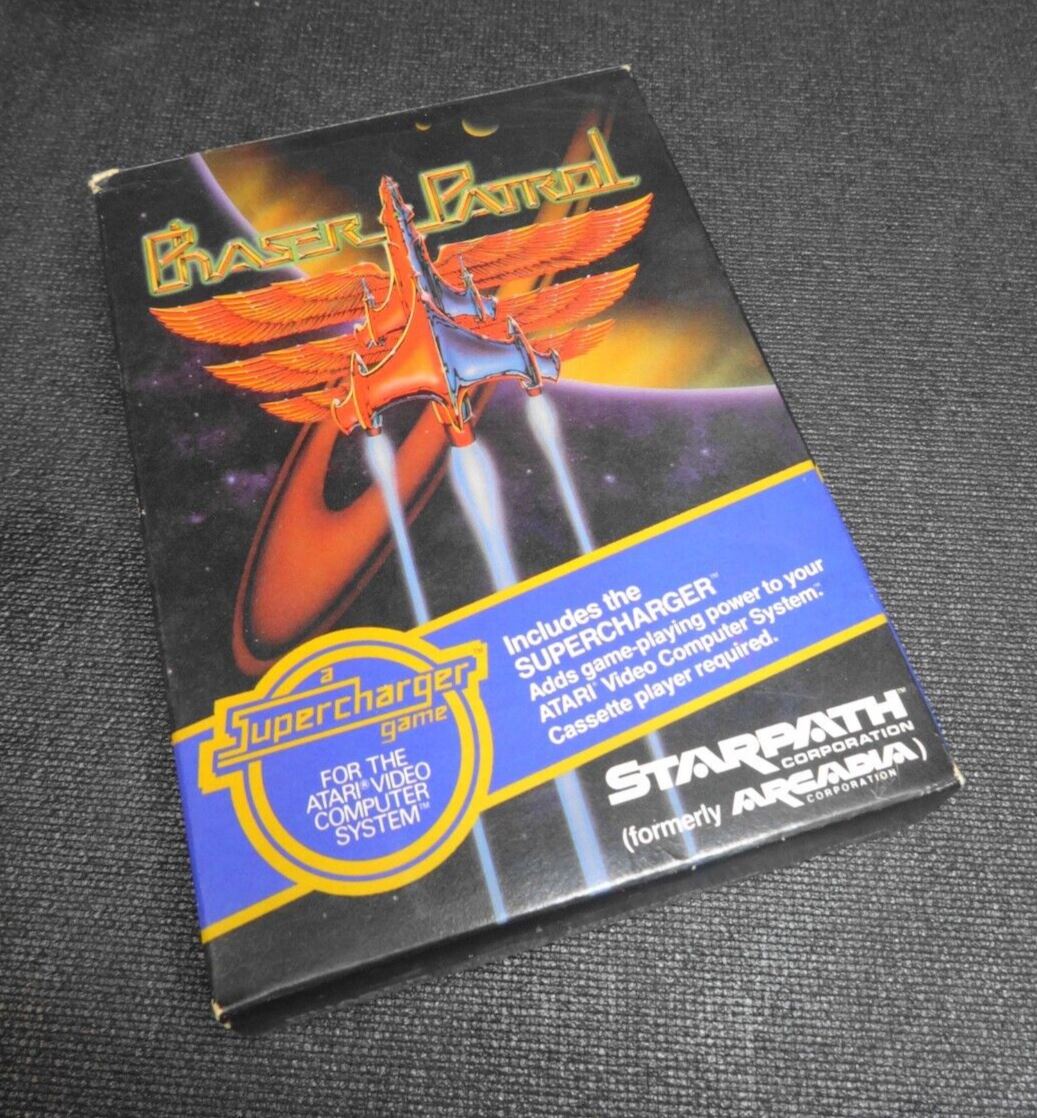 Phaser Patrol Supercharger Bundle Atari 2600 Video Game Complete in Big Box