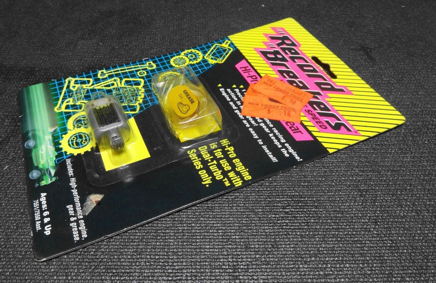 NOS, RECORD BREAKERS WORLD OF SPEED HI-PRO ENGINE/GEAR 7551/7550 ASST.