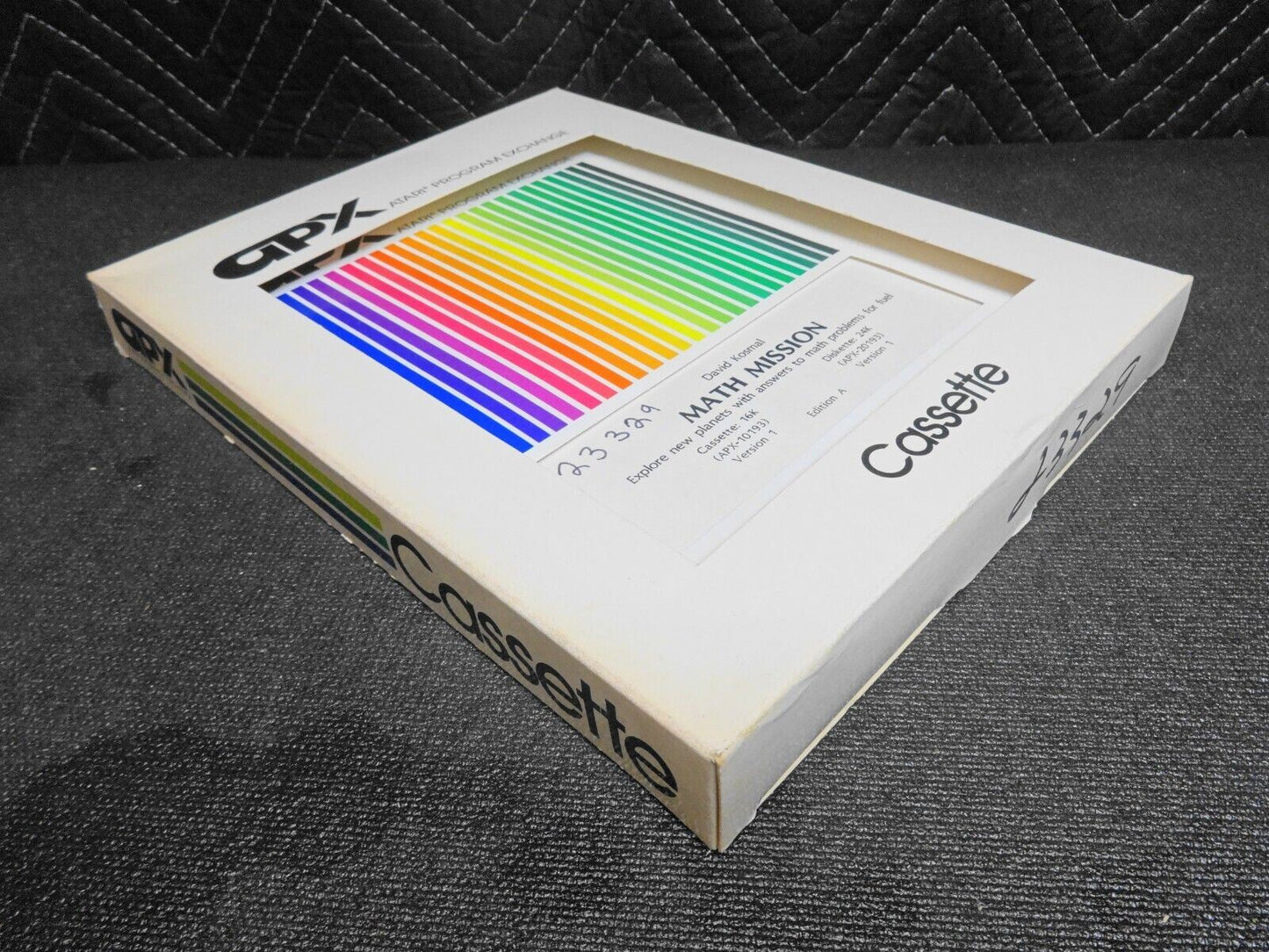 APX Math Mission Cassette and Manual - 1982 APX-10193 - Vintage Atari