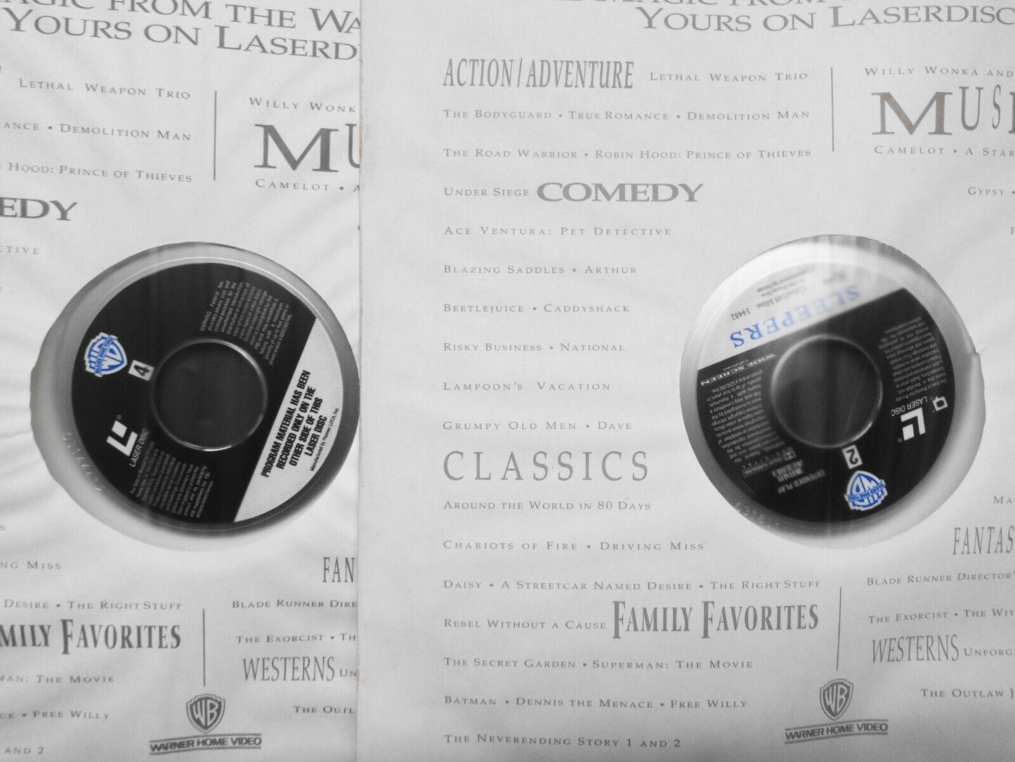 Sleepers Widescreen Laserdisc LD 14482 WS Kevin Bacon Robert DeNiro Brad Pitt