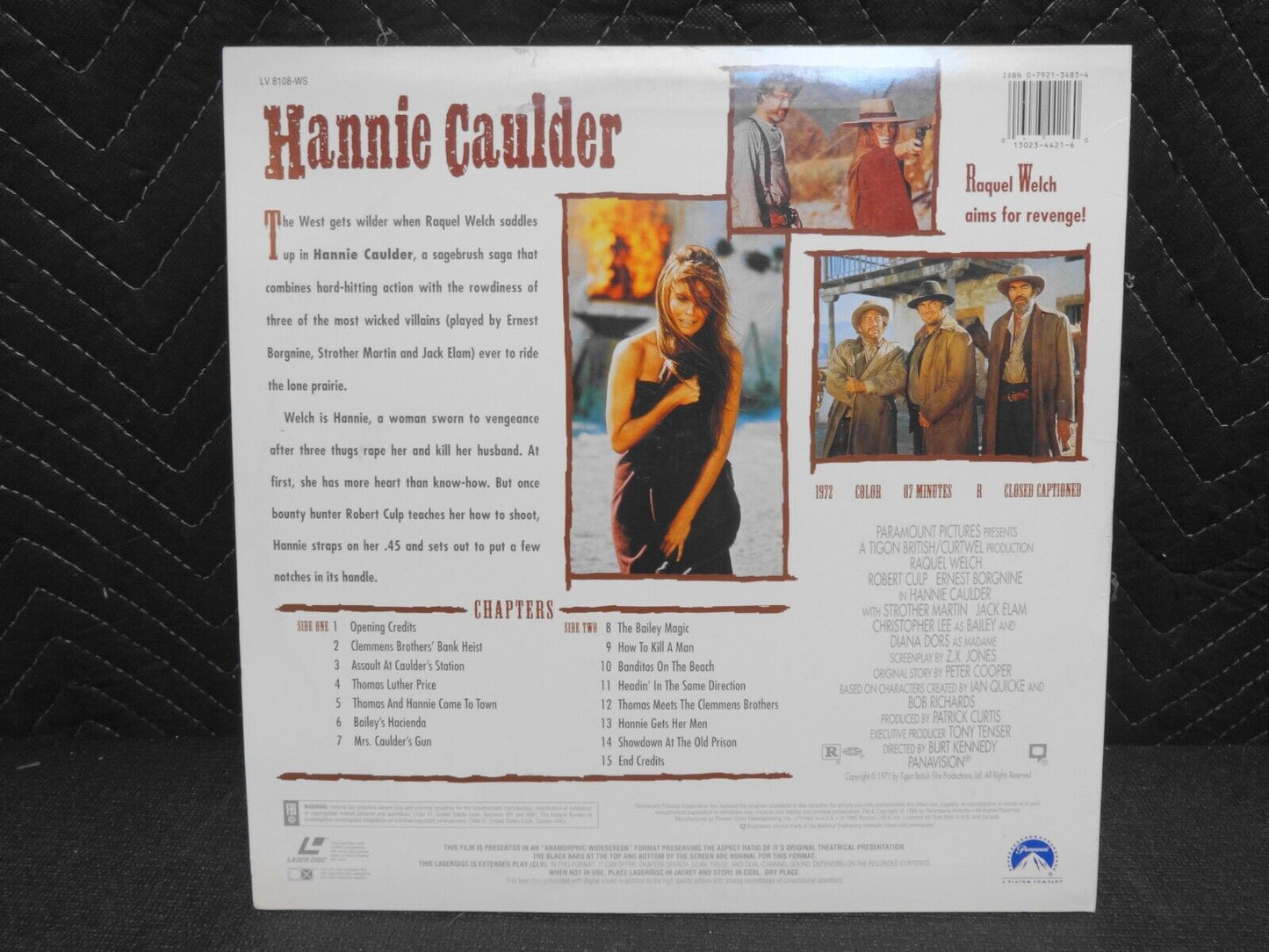 Hannie Caulder LASERDISC Raquel Welch NOT A DVD Robert Culp Christopher Lee