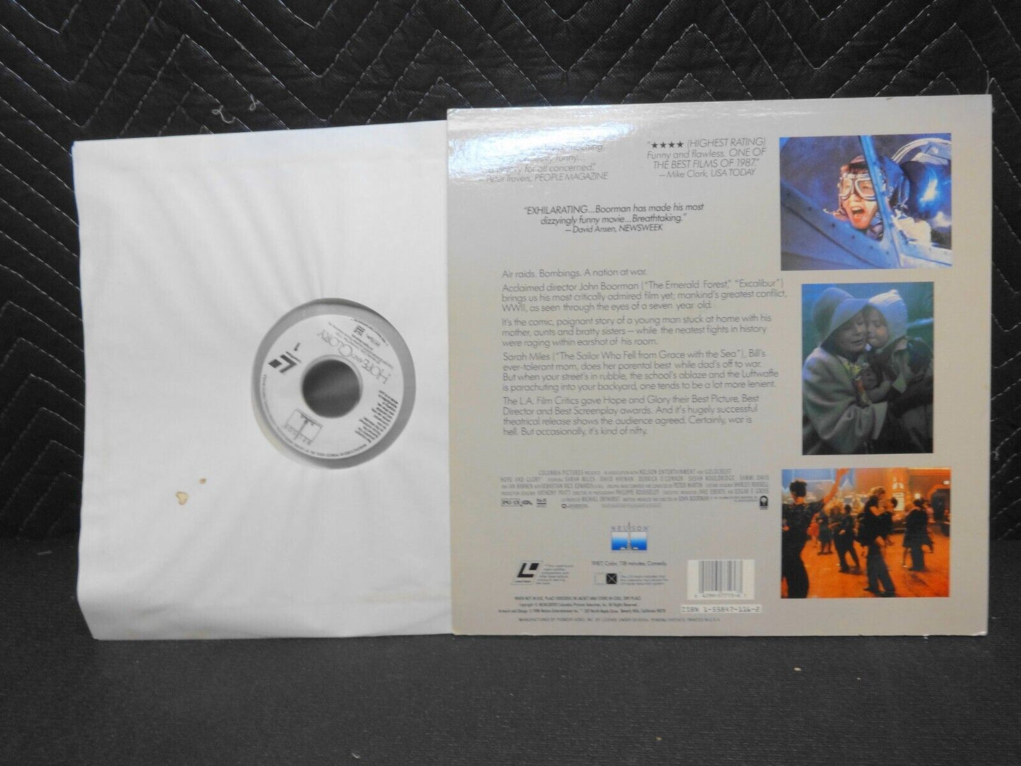 HOPE AND GLORY LASERDISC NELSON ENTERTAINMENT HOME VIDEO 1987 LASER DISC