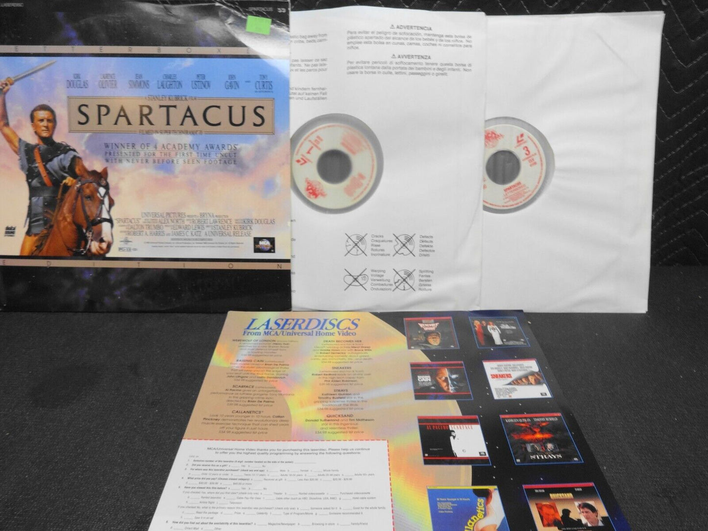Spartacus Letter Box Edition on LaserDisc LD - Kubrick