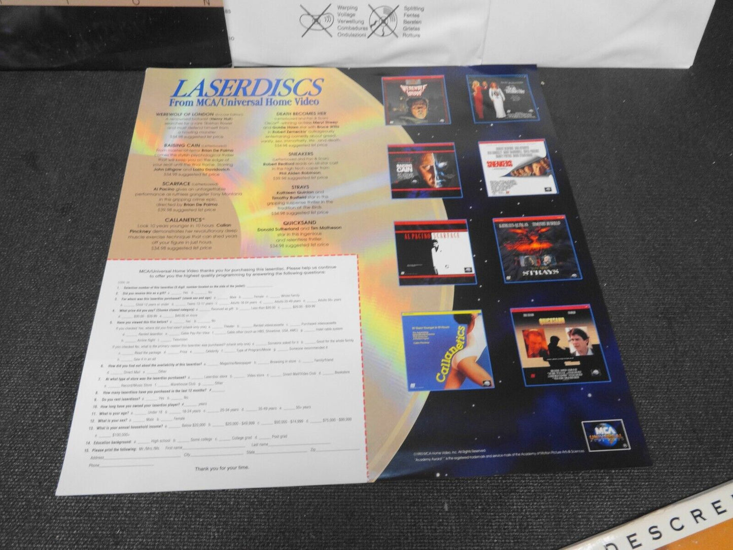 Spartacus Letter Box Edition on LaserDisc LD - Kubrick