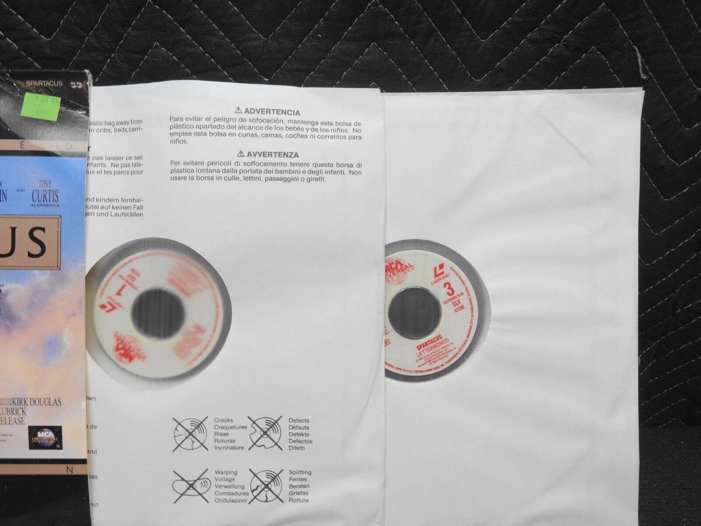 Spartacus Letter Box Edition on LaserDisc LD - Kubrick